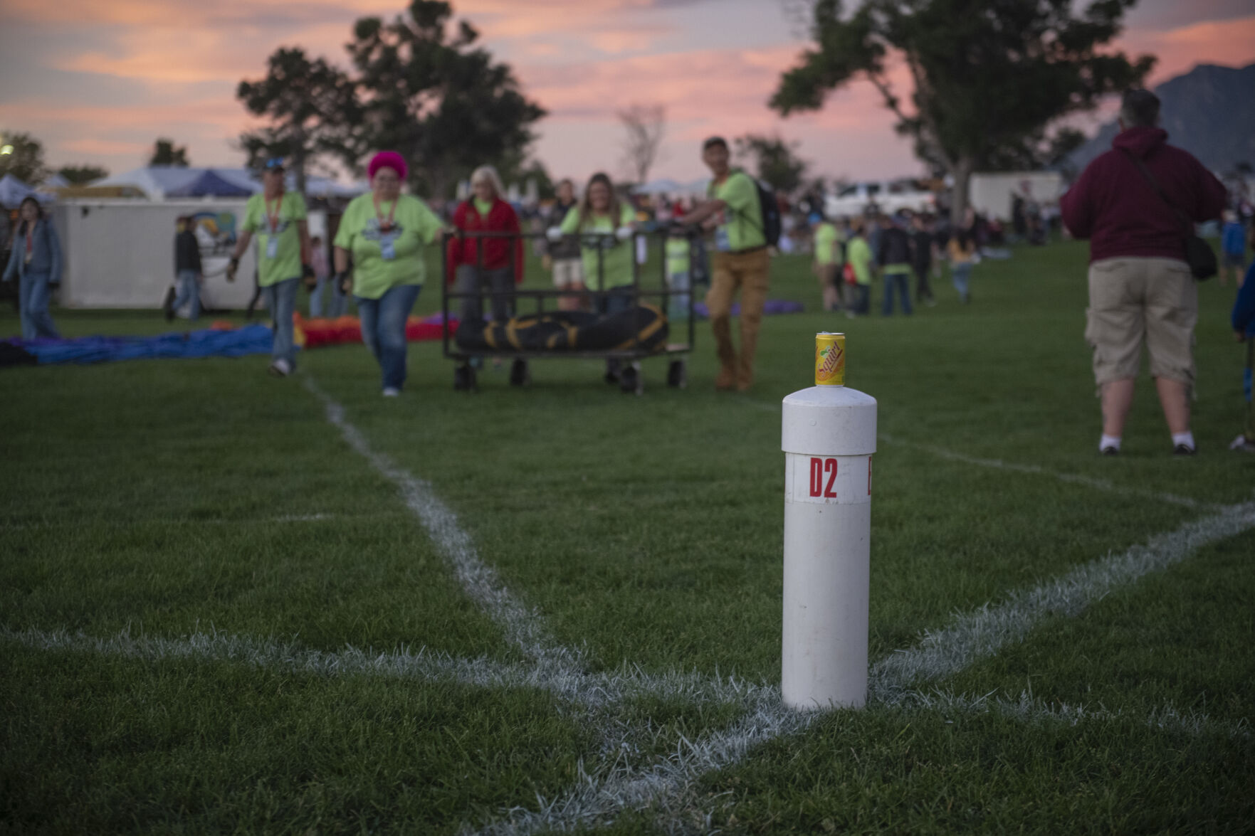 Balloons are quickly laid out for the first wave of the festival after the 6:15 a.m. pilots meeting for the Labor Day Lift Off in Colorado Springs on Saturday, Sept. 2, 2023. (Gabi Broekema, The Gazette) (Gabi Broekema)