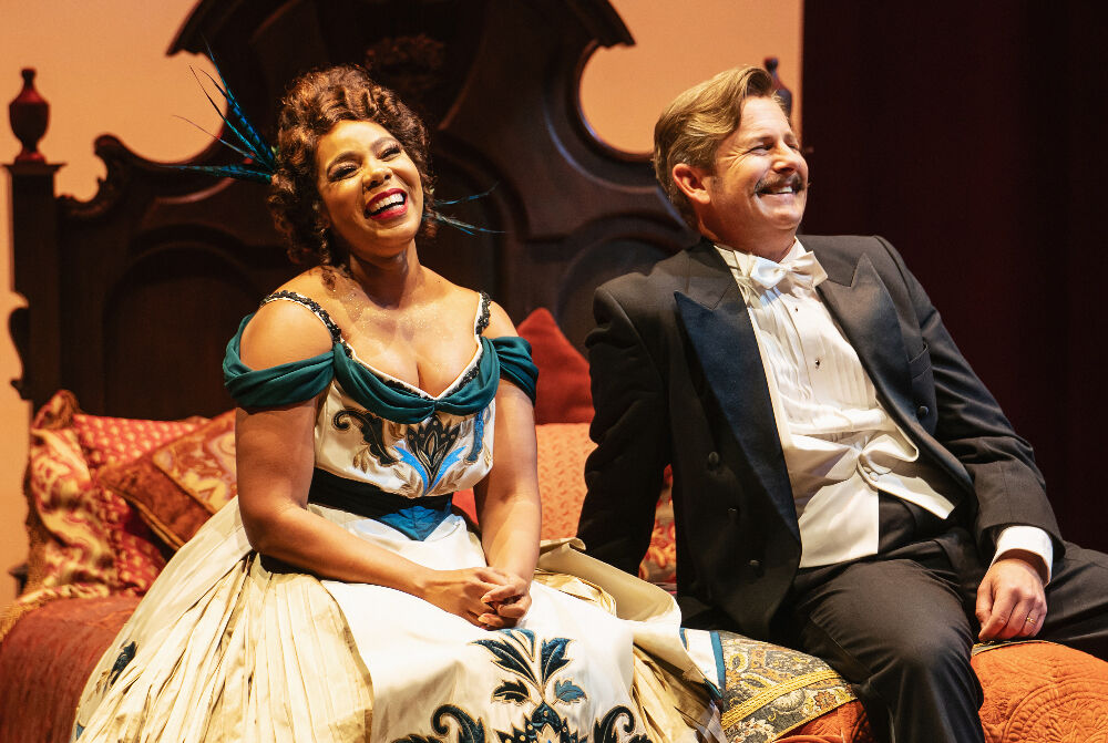Soara-Joye Ross and Edward Staudenmayer in the DCPA Theatre Company's 45th season-opener, 'A Little Night Music,' a Stephen Sondheim musical, opening Sept. 9, 2023. (Amanda Tipton Photography)