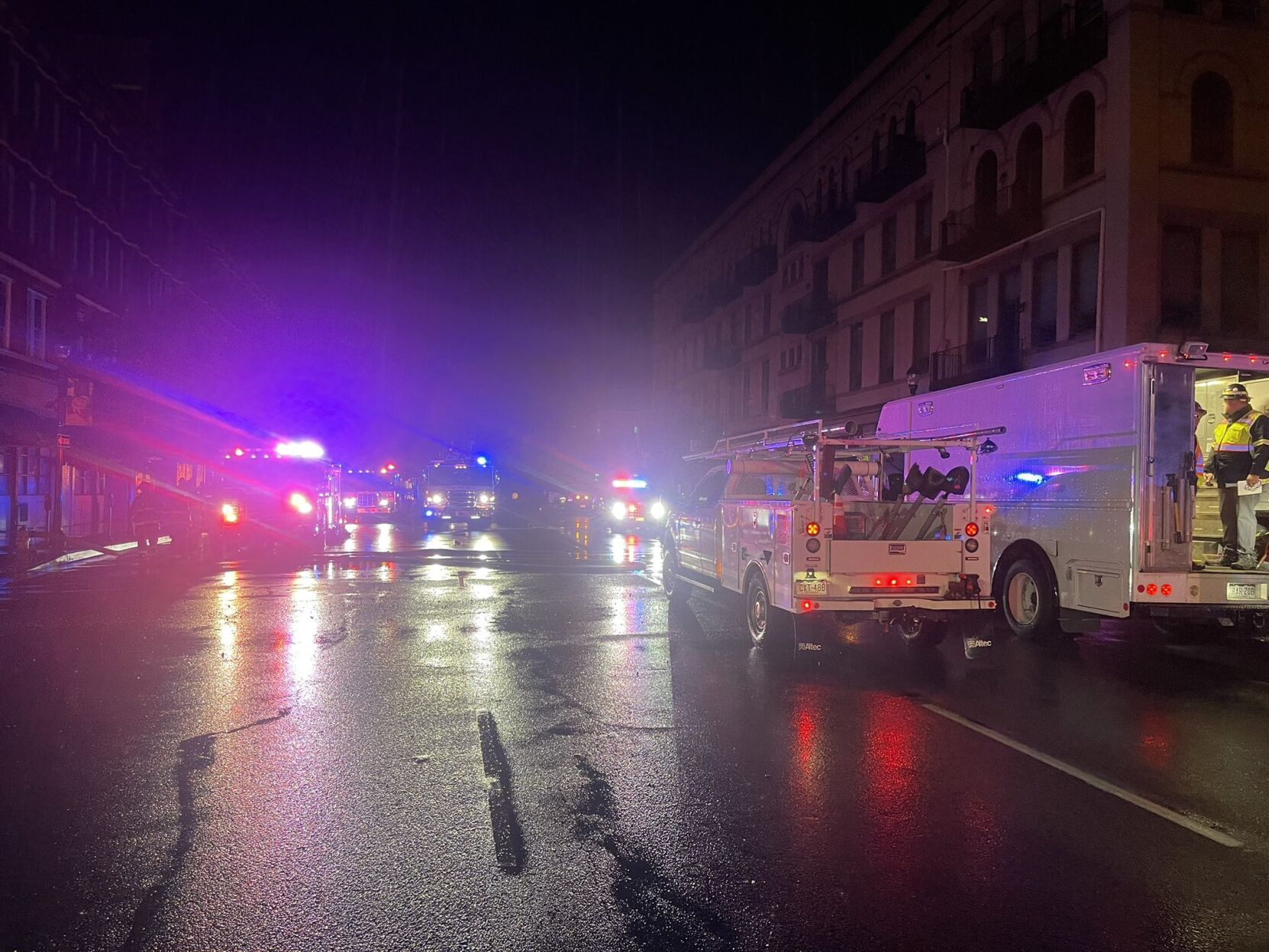 An underground fire was investigated early Monday morning, Sept. 11, 2023, off Kiowa Street in downtown Colorado Springs. (Via Colorado Springs Fire Department)