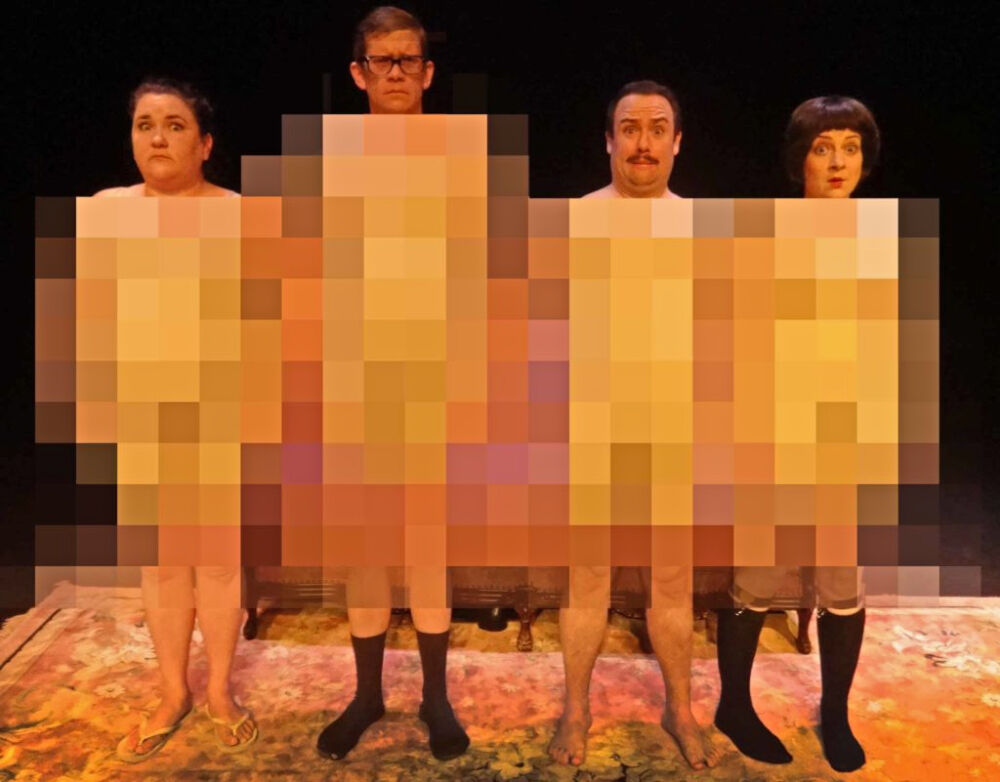Buntport Theater's cheeky 2014 promotional photo for its returning original play, 'Naughty Bits' (Courtesy Buntport Theater)