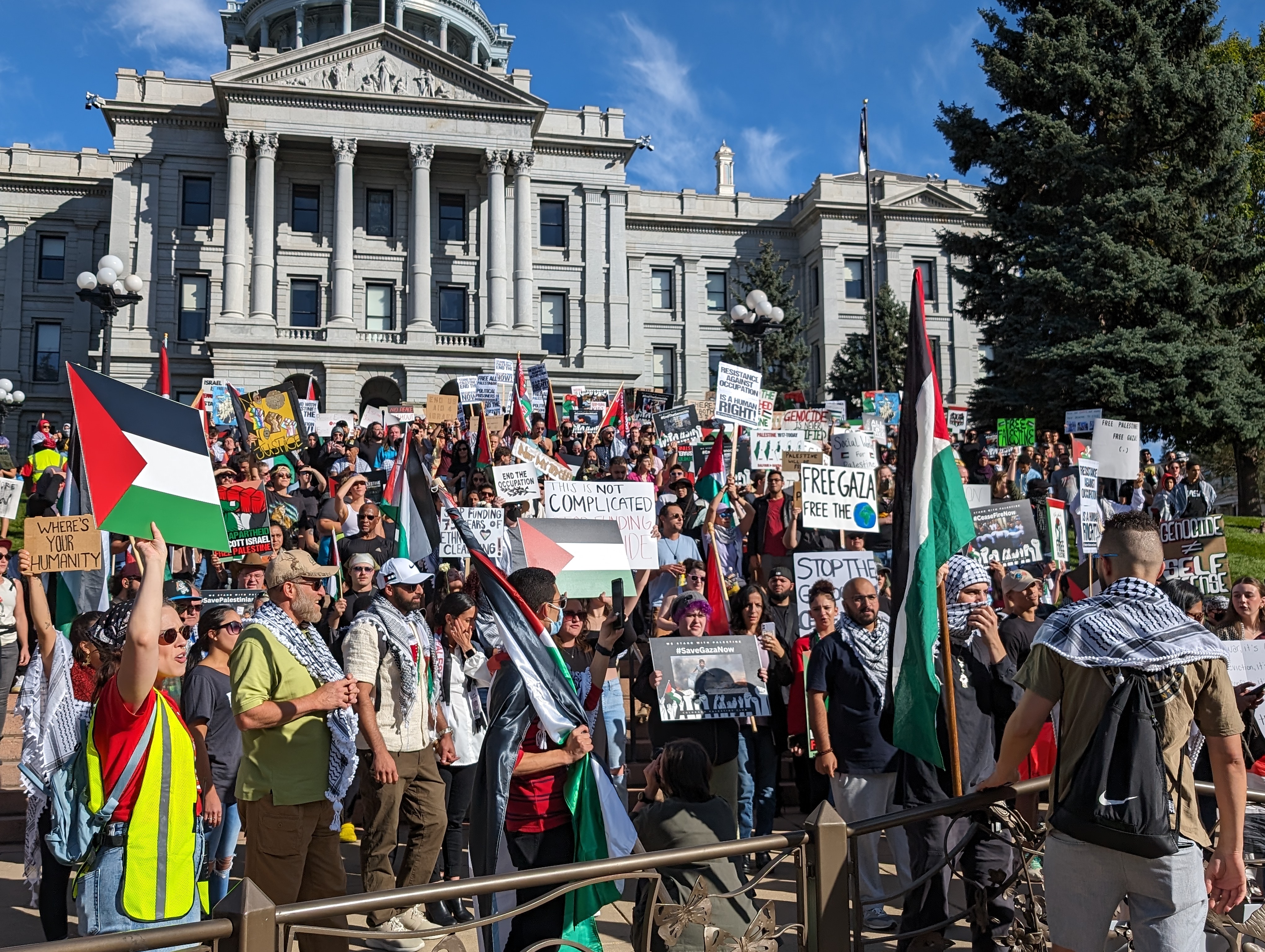 Hundreds met on the Colorado State Capitol Building's steps to rally in support of Palestine just one week after hundreds met on the same steps for the pro-Israel rally. A pro-Palestine rally was supposed to happen at the Capitol on Oct. 13, but never formulated. Colorado Palestine Coalition will continue to hold rallies going forward. (SageKelleyJefferson County Reportersage.kelley@denvergazette.comhttps://denvergazette.com/content/tncms/avatars/e/5f/457/e5f45740-2717-11ee-85b2-ab80f2d36252.5b966c1d2ce4987987665d57c237eda4.png)
