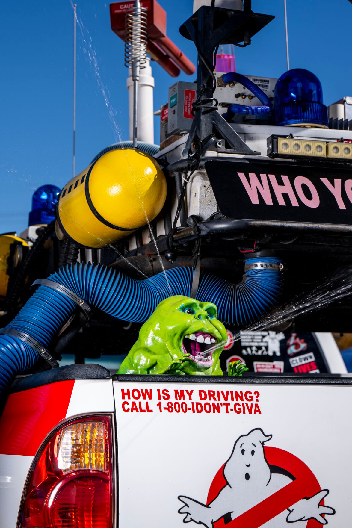 Ken Vizzini’s Ecto-1 features a pop-up Slimer that will spray water just like the character from the film “Ghostbusters.” (Parker Seibold, The Gazette) (Parker Seibold)