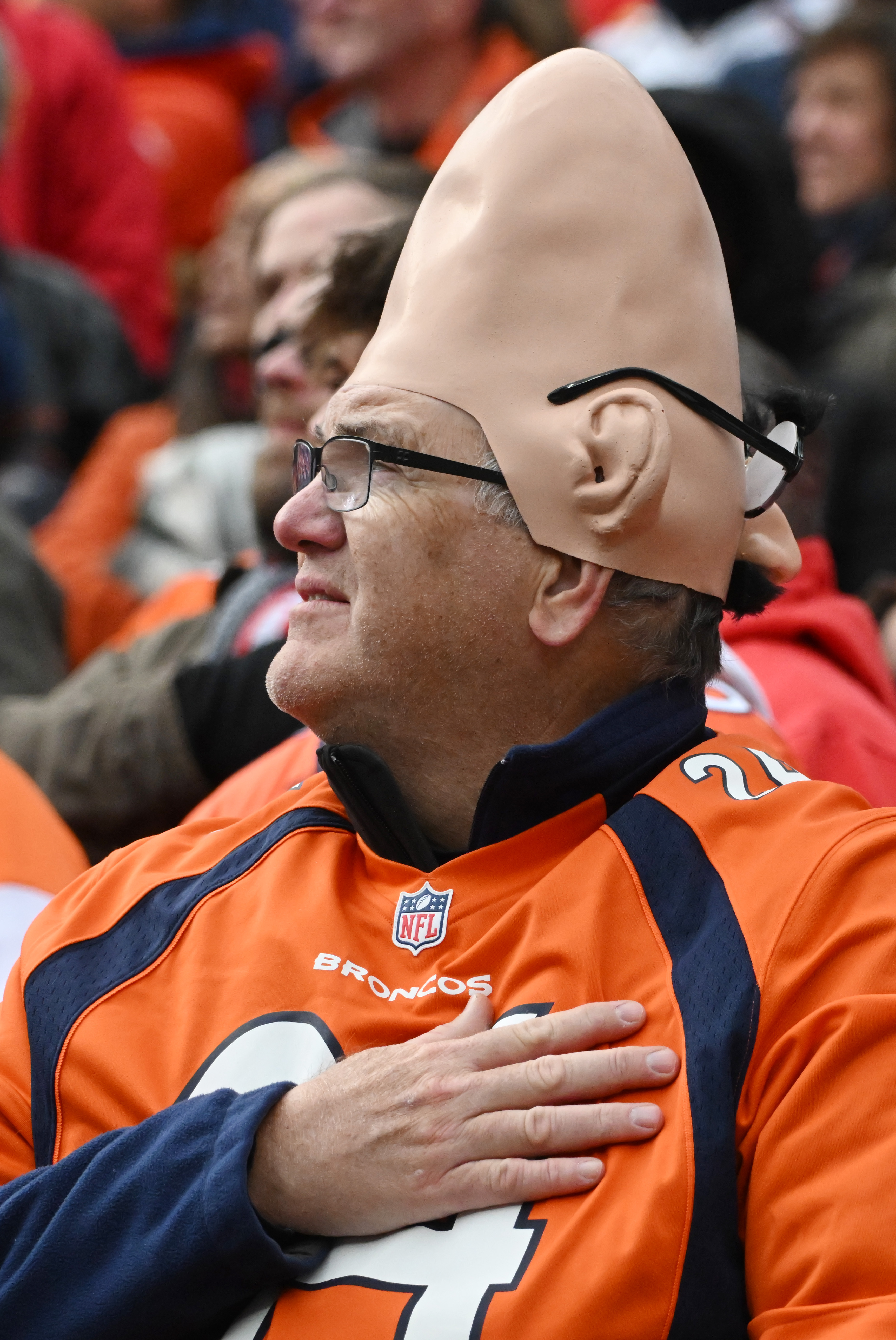 Even coneheads can be patriotic. (Photo by Jerilee Bennett, The Gazette)