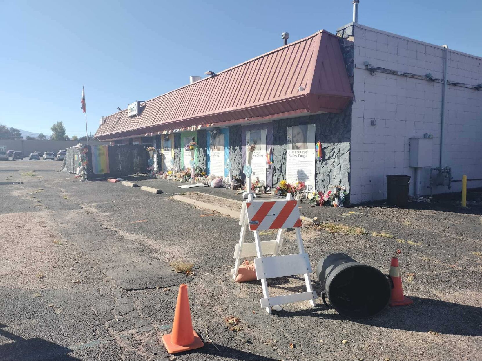 Victims from the Club Q shooting last November are remembered on the club's walls, seen on Tuesday, Oct. 24, 2023. (Stephanie Earls, The Gazette)