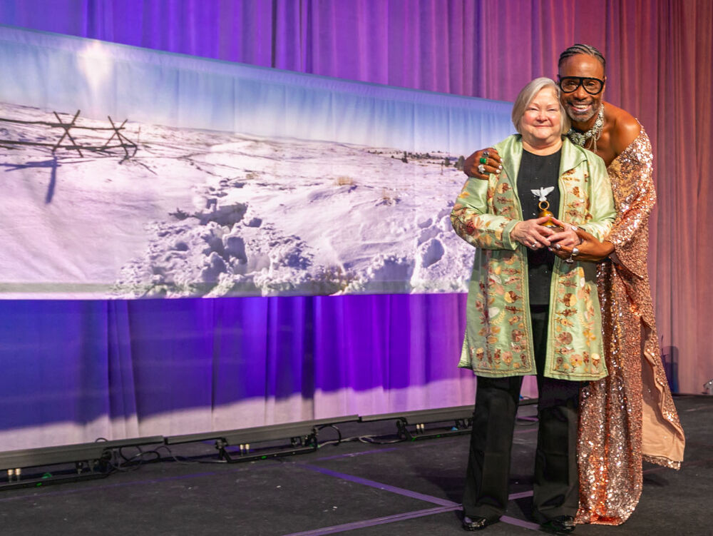 Judy Shepard, mother of murdered college student Matthew Shepard, was joined by TV and film star Billy Porter at last weekend's gala fundraiser for the Matthew Shepard Foundation in downtown Denver. (COURTESY MATTHEW SHEPARD FOUNDATION)