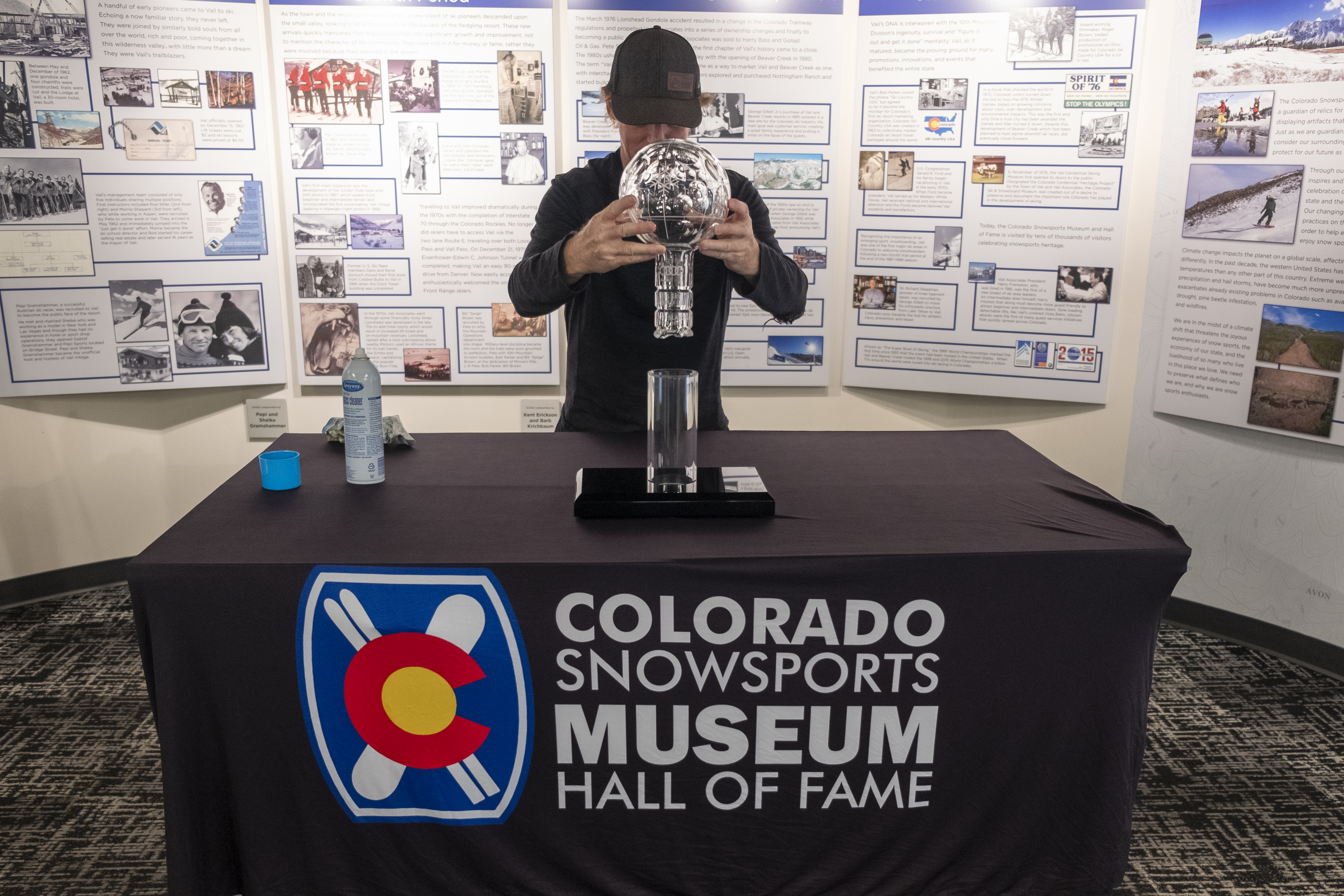 Pro skier Chris Anthony places a Mikaela Shiffrin World Cup Giant Slalom globe trophy in its display stand Monday, Oct. 17, 2023 at the Colorado Snowsports Museum in Vail, Colorado. (JonathanIngrahamDigital Strategistjonathan.ingraham@denvergazette.comhttps://denvergazette.com/content/tncms/avatars/c/dd/7f0/cdd7f086-b693-11ec-b373-bba598953eb6.fc0f5608a6f1144f64f080f771bd904d.png)