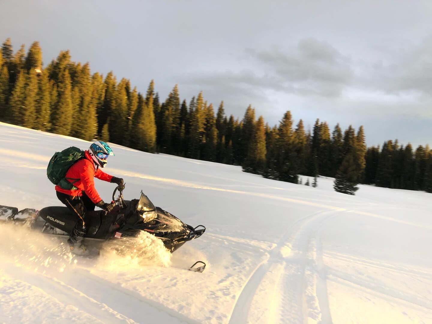 Snowmobiling on the Grand Mesa in western Colorado. Photo courtesy Visit Grand Junction