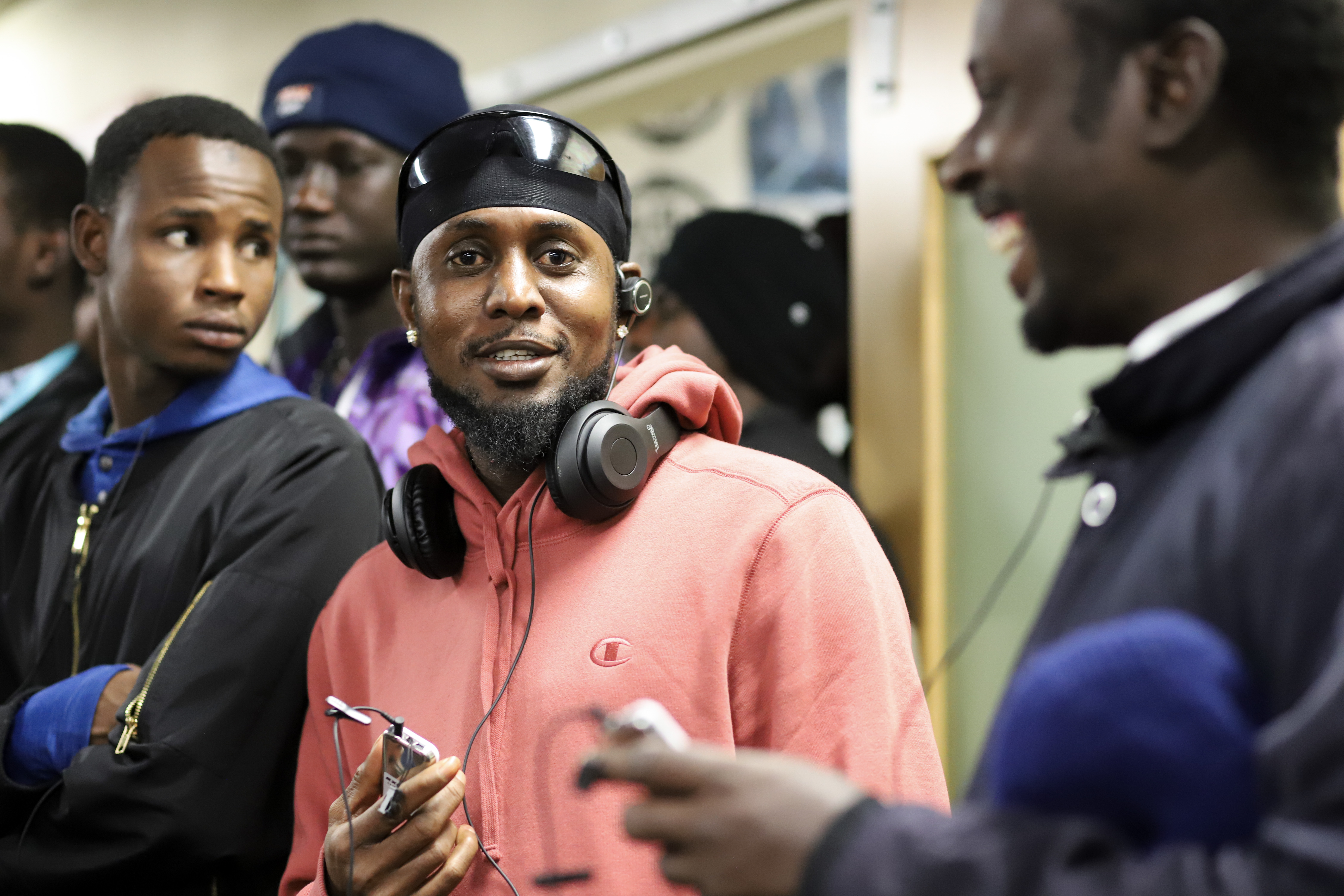 Mamadou, who did not provide a last name, poses for the camera with his translation headset during a multilingual candidate forum Thursday. (KylaPearceAurora reporterkyla.pearce@denvergazette.comhttps://denvergazette.com/content/tncms/avatars/2/16/1e5/2161e54a-3f47-11ed-bc0c-ff41892600ae.4fb8f678b9b96eab286c33c5af828fe7.png)