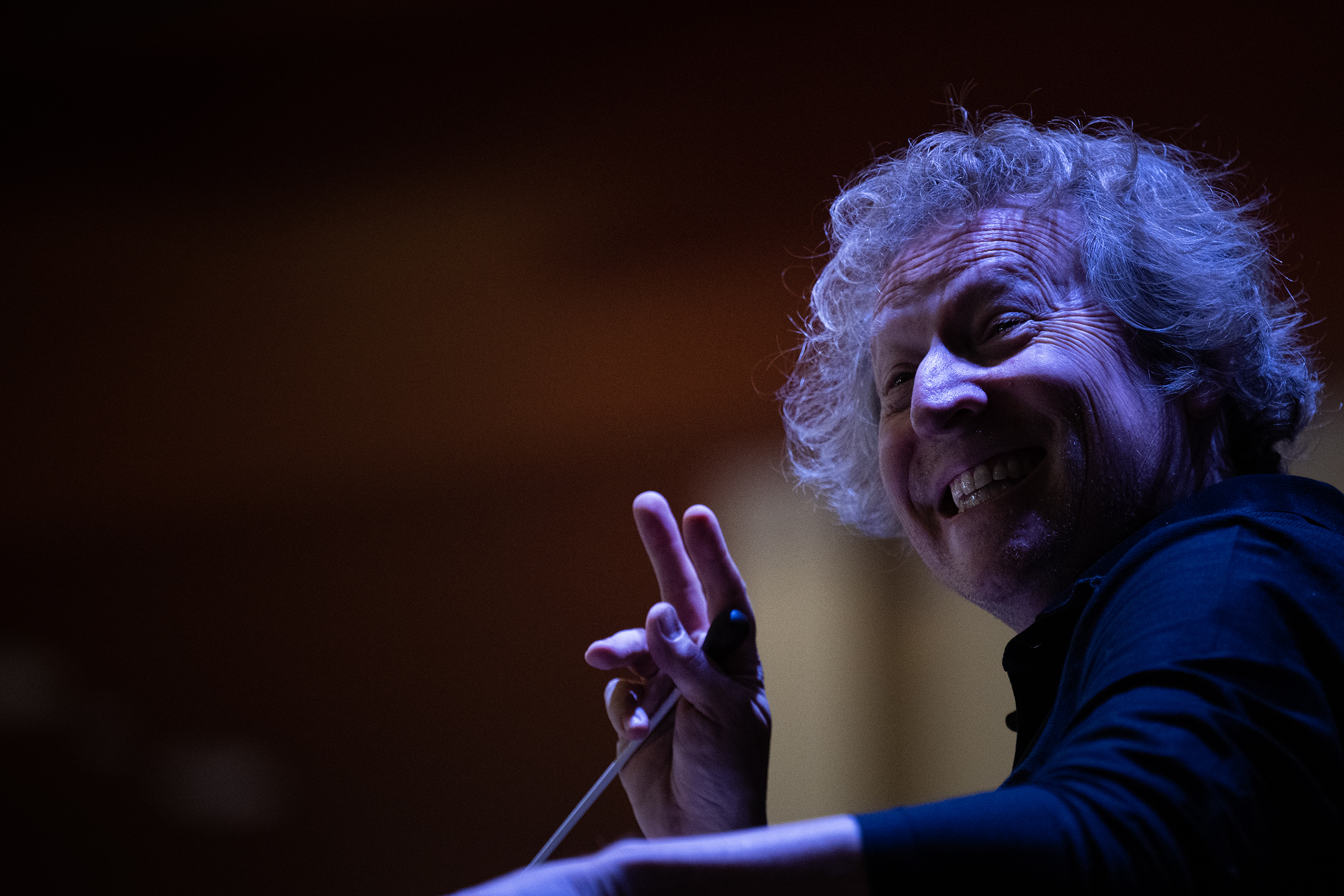 Opera Colorado music director and conductor Ari Pelto describes the cadence to the orchestra while leading a rehearsal on Friday, Oct. 27, 2023, at The Studio Loft in Denver, Colo. (Timothy Hurst/Denver Gazette) (TimHursttim.hurst@gazette.comhttps://secure.gravatar.com/avatar/aca82bd62b4ee425c598527cd6faa1b1?d=mm&r=g)