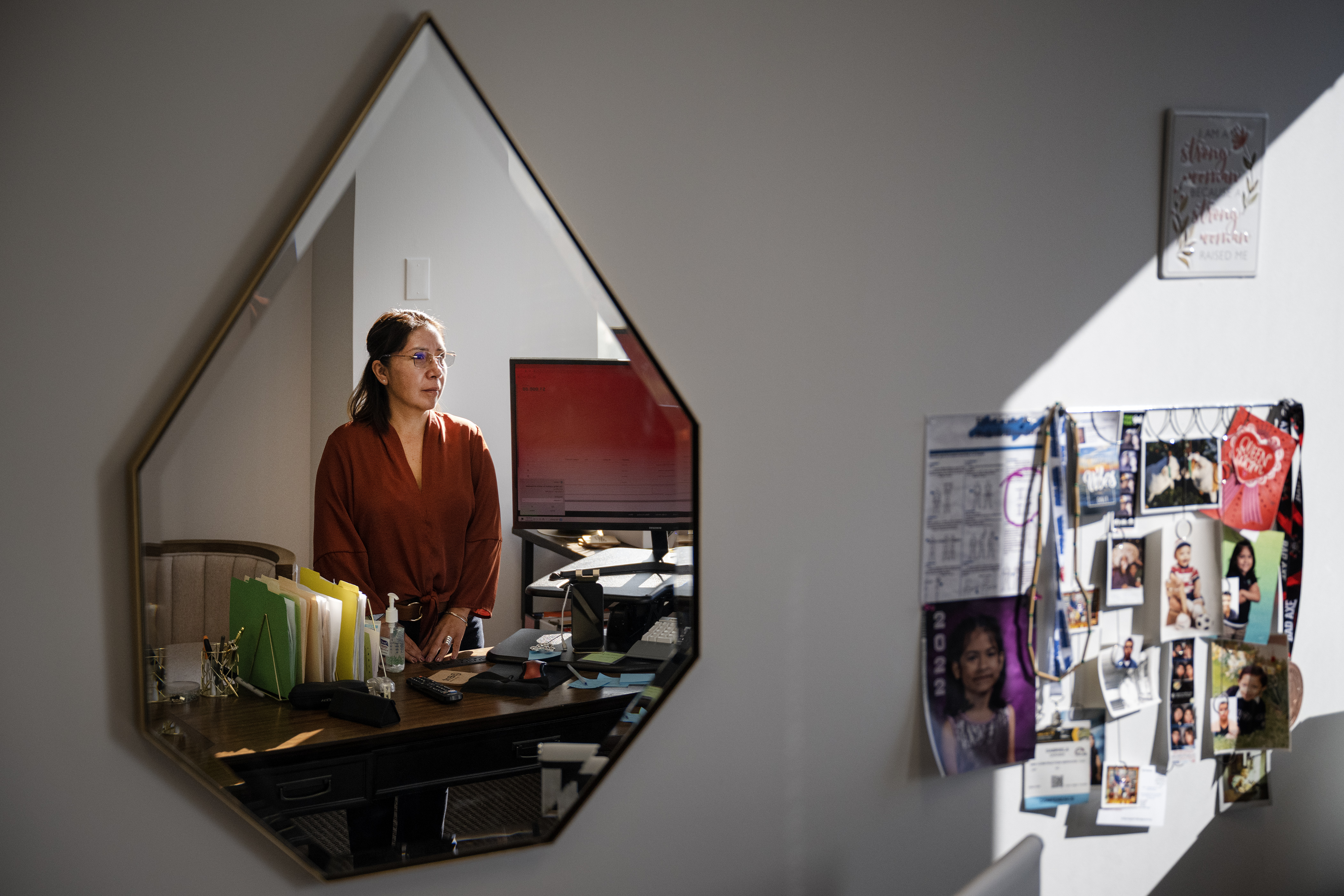S&S Construction Services CEO Gabriela Sarabia stands for a portrait in her office on Wednesday, Oct. 11, 2023, in Denver, Colo. (Timothy Hurst/Denver Gazette) (TimHursttim.hurst@gazette.comhttps://secure.gravatar.com/avatar/aca82bd62b4ee425c598527cd6faa1b1?d=mm&r=g)