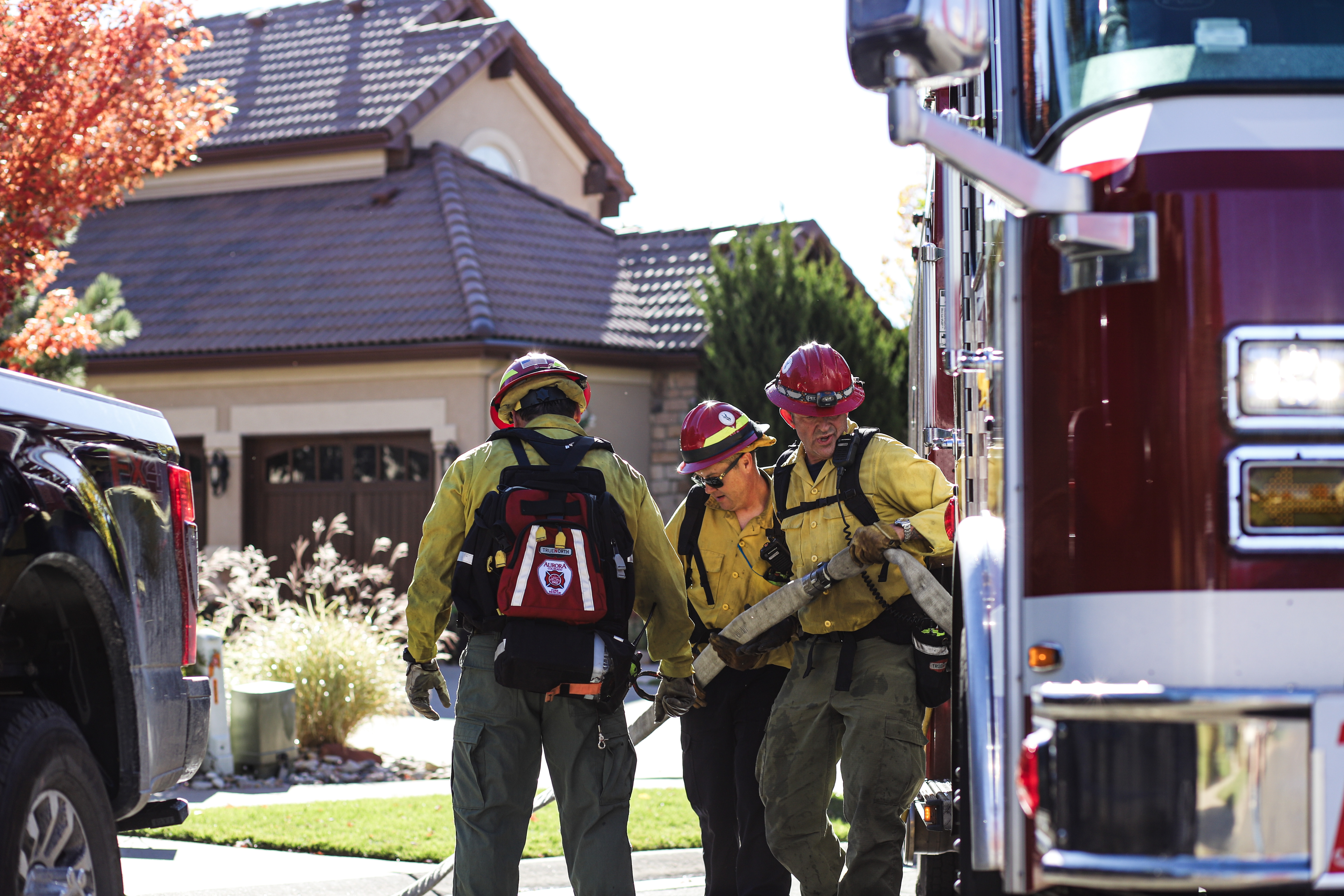 A group of firefighters stand together after running a drill during Tuesday's urban wildfire training in Aurora. (KylaPearceAurora reporterkyla.pearce@denvergazette.comhttps://denvergazette.com/content/tncms/avatars/2/16/1e5/2161e54a-3f47-11ed-bc0c-ff41892600ae.4fb8f678b9b96eab286c33c5af828fe7.png)
