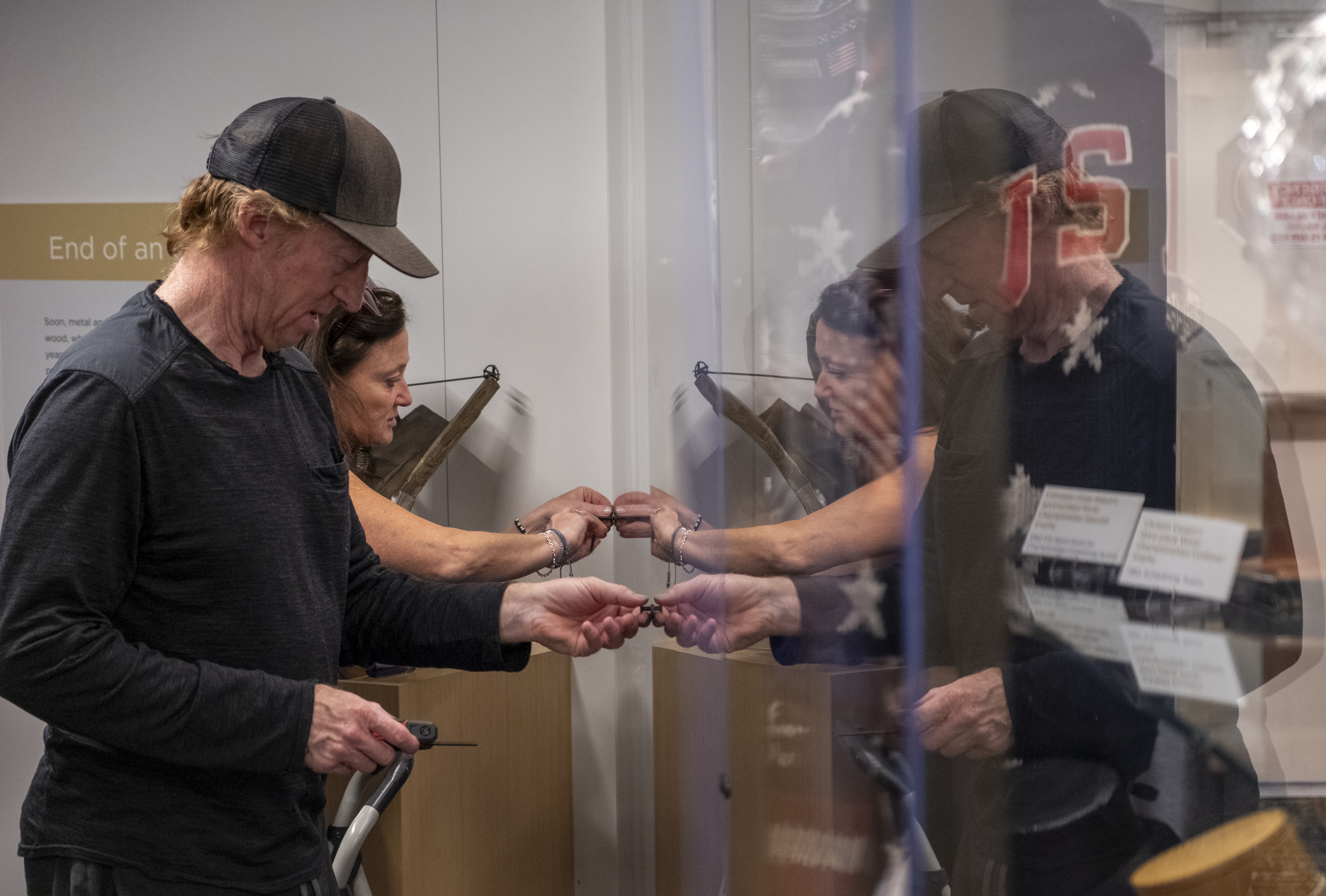 Pro skier Chris Anthony, front, and Colorado Snowsports Museum Executive Director Jennifer Mason, open up a display case to add a new edition to the exhibit, a 2022-23 World Cup globe trophy donated by Mikaela Shiffrin after the ski racer broke it while filming a car commercial in Andorra in March 2023. (JonathanIngrahamDigital Strategistjonathan.ingraham@denvergazette.comhttps://denvergazette.com/content/tncms/avatars/c/dd/7f0/cdd7f086-b693-11ec-b373-bba598953eb6.fc0f5608a6f1144f64f080f771bd904d.png)