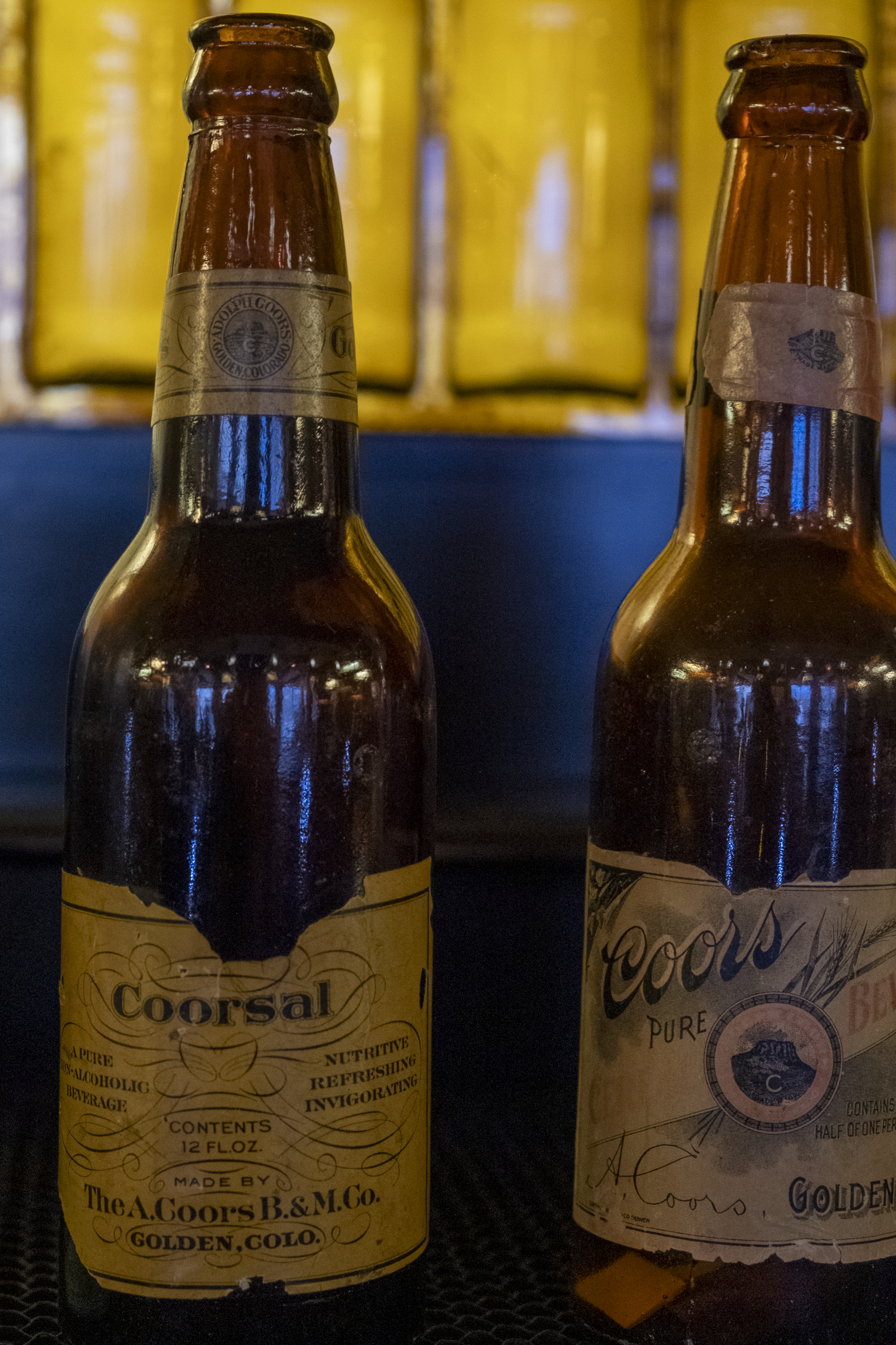 The Coorsal beer bottle, left, a near-beer, is the only known bottle in existence currently according the Molson Coors archivist Heidi Harris, as see at Bill's Pub inside the Coors Brewery Tuesday, Sept. 26, 2023 in Golden, Colorado. (JonathanIngrahamDigital Strategistjonathan.ingraham@denvergazette.comhttps://denvergazette.com/content/tncms/avatars/c/dd/7f0/cdd7f086-b693-11ec-b373-bba598953eb6.fc0f5608a6f1144f64f080f771bd904d.png)