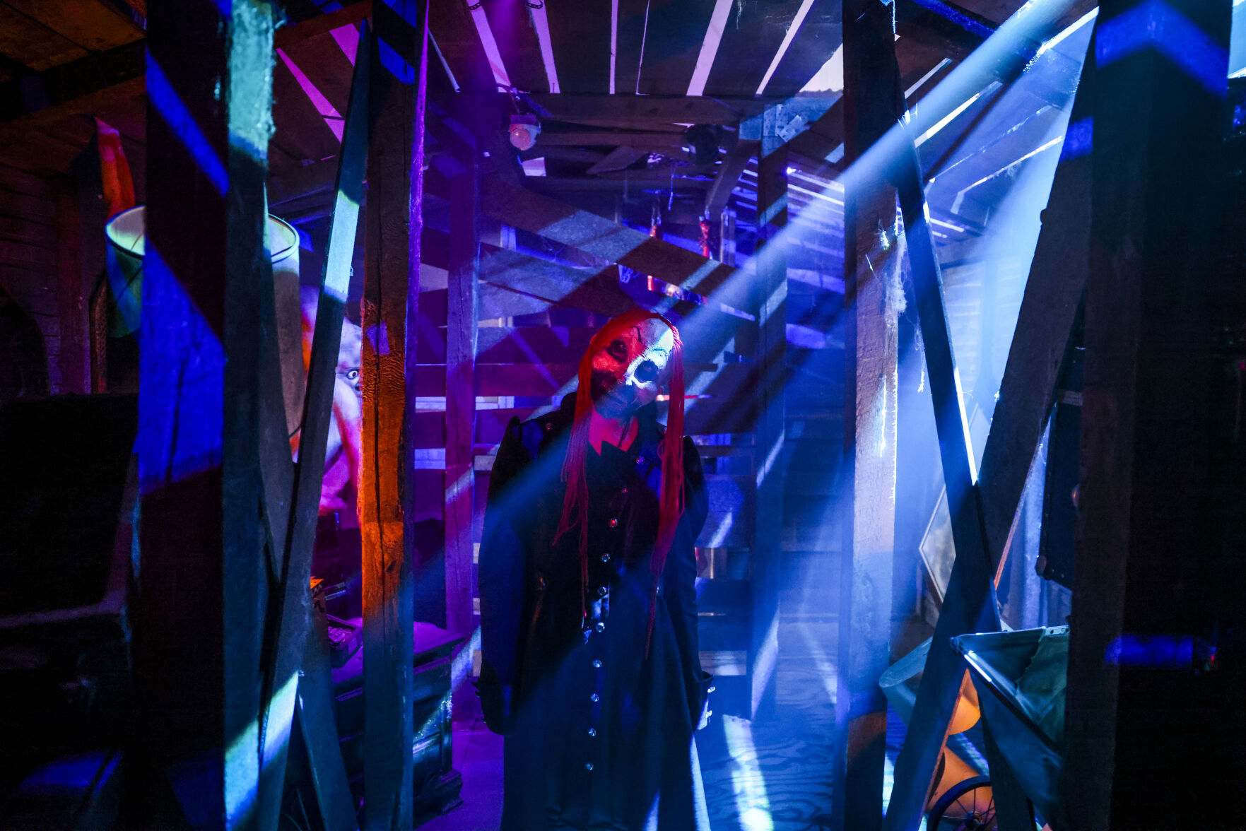 FILE PHOTO: A 13th Floor Haunted House performer poses for a portrait before guests arrive at the haunted house on Tuesday, Oct. 12, 2021 in Denver. (Michael Ciaglo/Special to The Denver Gazette)