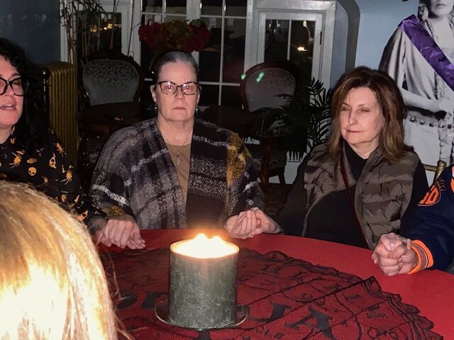 Around 30 people gathered around four tables for a séance on the top floor of the Molly Brown House the night of Friday the 13th. (CarolMcKinleyDenver Enterprise Reportercarol.mckinley@gazette.comhttps://denvergazette.com/content/tncms/avatars/5/c3/a0f/5c3a0fbe-1007-11ec-9e18-b7f42cfa4b0f.9565a0ce58866e86bcf18260621c2a46.png)