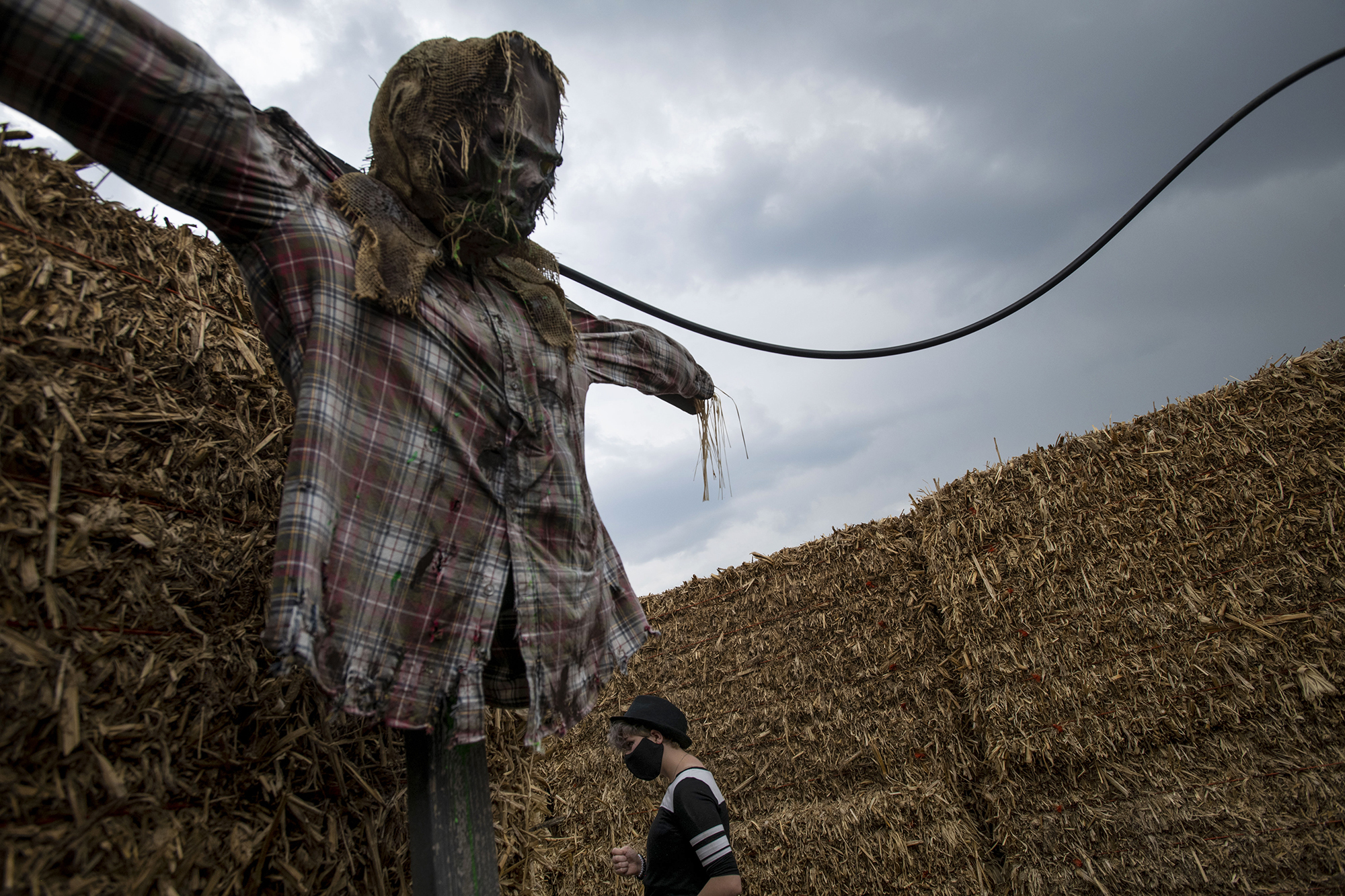 Rachel Haberman, 16, is auditioning to be a makeup artist for the Scorched Earth Haunted Farm. The nonprofit haunt, presented by HellScream, opens to the public Oct. 2. (Chancey Bush, The Gazette)