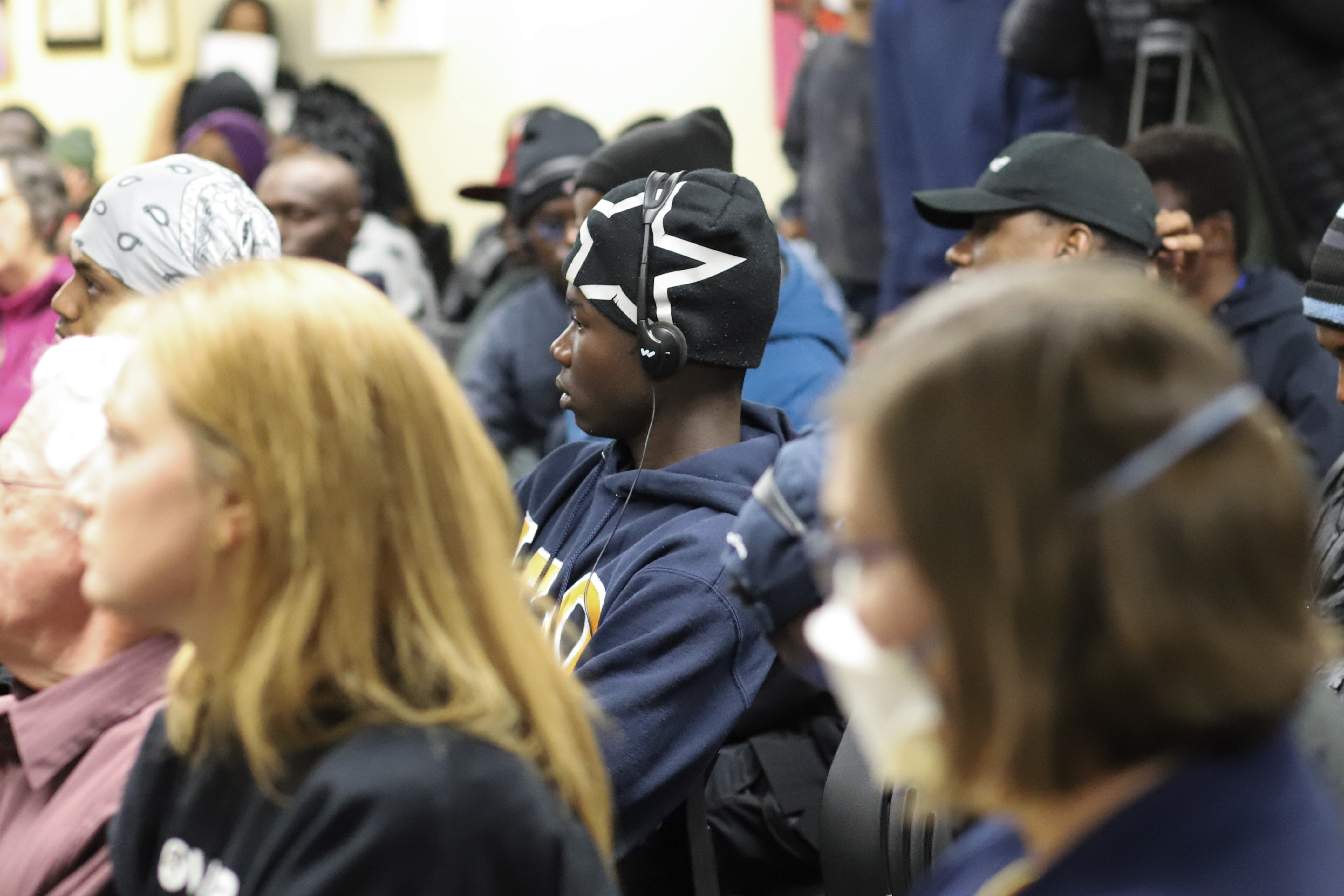 A person listens to Aurora candidates speak through a translation headset at a multilingual candidate forum Thursday. (KylaPearceAurora reporterkyla.pearce@denvergazette.comhttps://denvergazette.com/content/tncms/avatars/2/16/1e5/2161e54a-3f47-11ed-bc0c-ff41892600ae.4fb8f678b9b96eab286c33c5af828fe7.png)