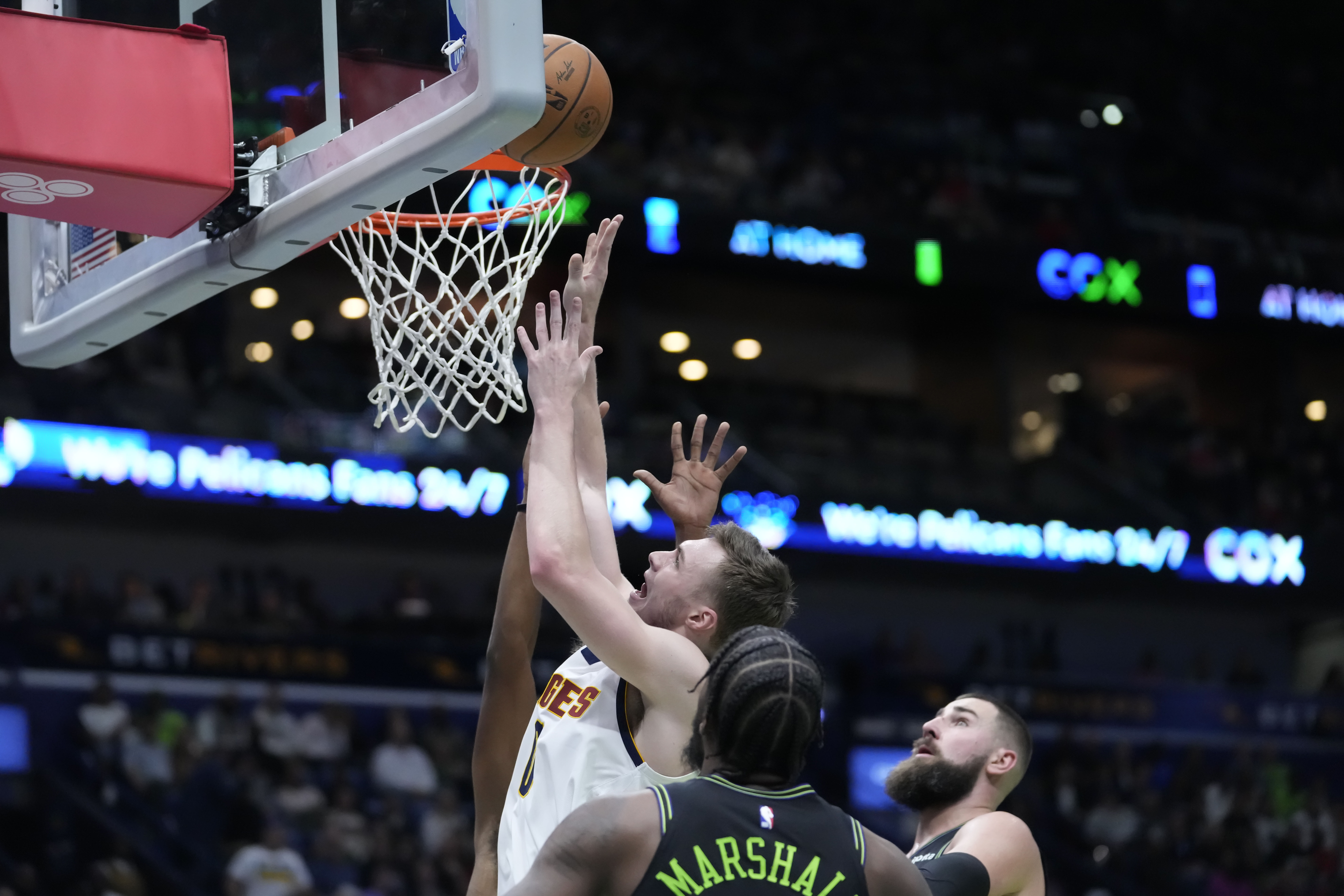 Nuggets lose first In-Season Tournament game despite big numbers from Jokic, Braun