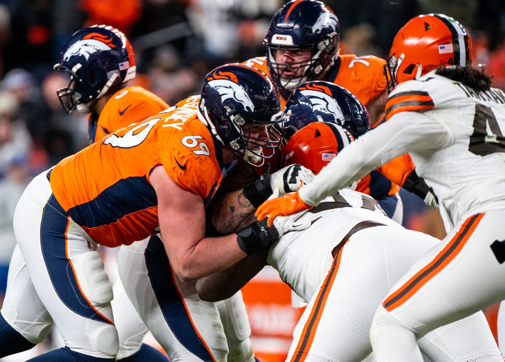 …in the second half of a game on Sunday, Nov. 26, 2023, at Empower Field at Mile High in Denver, Colo. (Parker Seibold, The Gazette) (Parker Seibold)