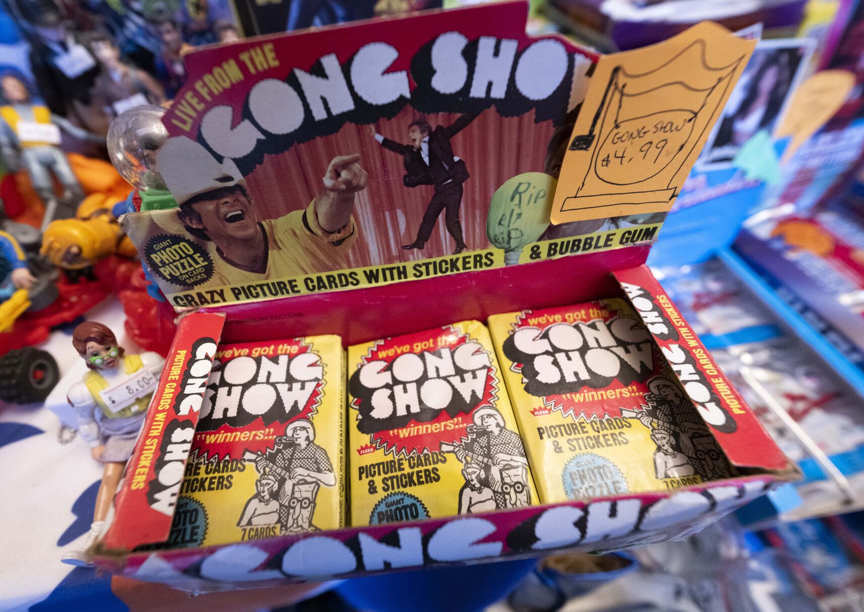 Gong Show trading cards are just one of many non-sports trading cards from the 1980s for sale at Fifty-Two 80s in Denver. (The Gazette, Christian Murdock) (Christian Murdock/The Gazette)