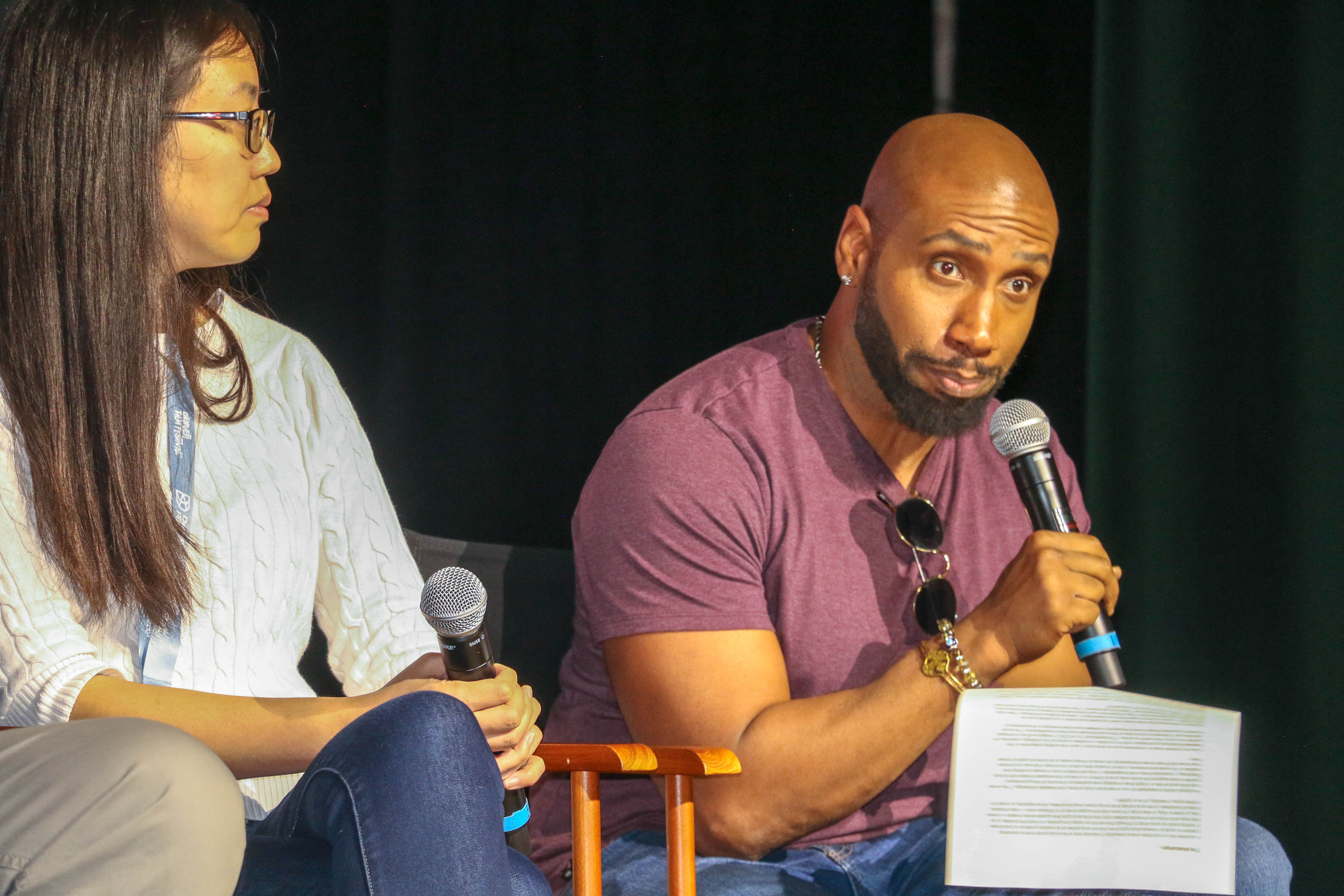 Theo Wilson, also known as the slam poet Lucifury, spoke as part of a post-film discussion of 