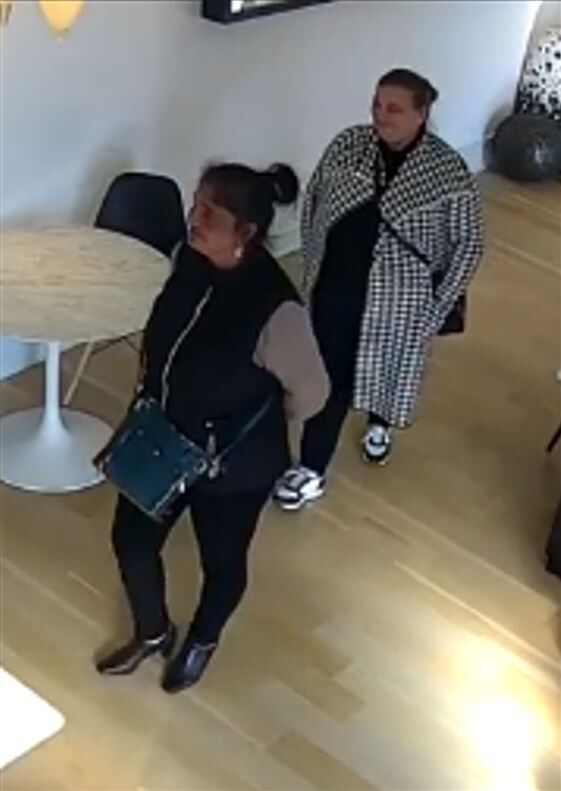 Police need assistance identifying these two women captured on surveillance footage who are alleged to have stolen two Rolex watches worth thousands. (Courtesy: Boulder Police)