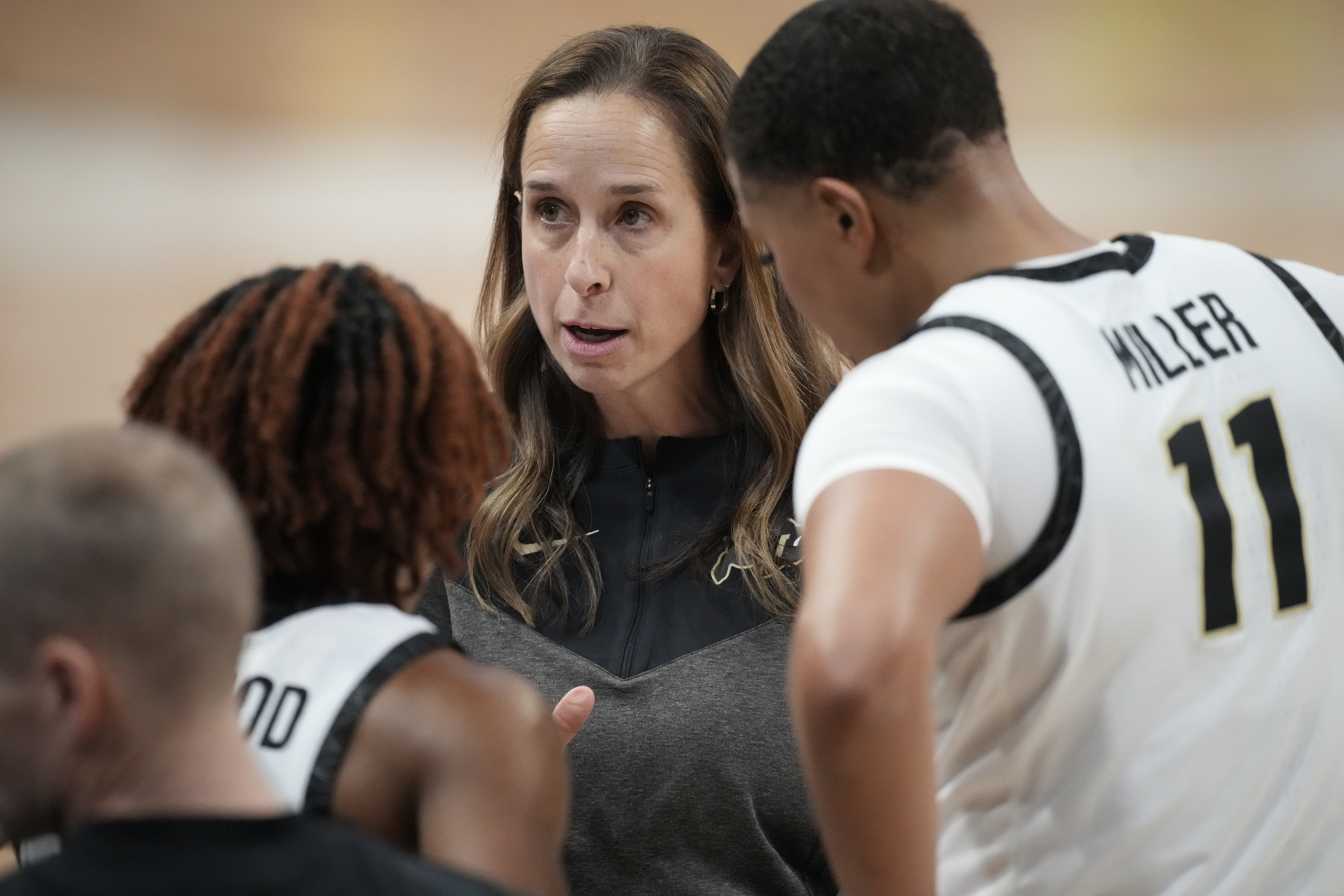 Colorado head coach JR Payne in the second half of an NCAA college basketball game Thursday, Feb. 23, 2023, in Boulder, Colo. (AP Photo/David Zalubowski) (David Zalubowski)