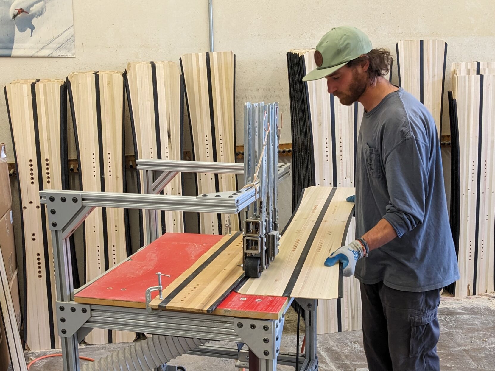 Venture Snowboards are made in Silverton, where they’re tested on the steep terrain of the San Juan Mountains. Photo courtesy Klem Branner, Venture Snowboards
