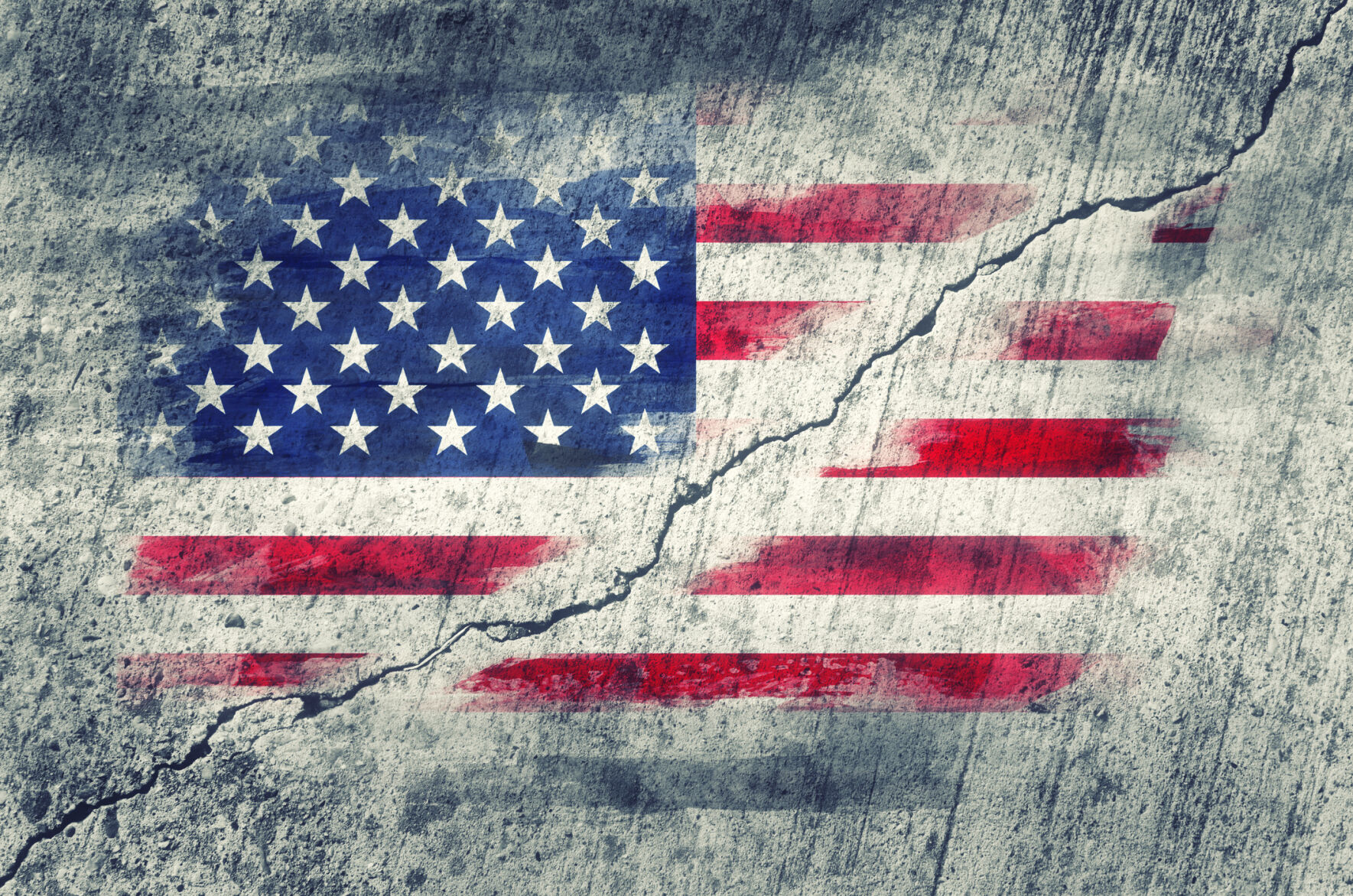 American flag painted on a wall (copy) (Getty Images)