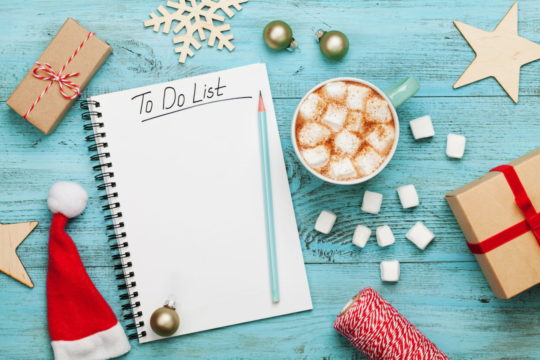 To get a handle on the holidays, sit down with your favorite hot beverage, make your holiday to-do list, and make getting organized part of the plan. (Julia Sudnitskaya for Dreamstime.com)