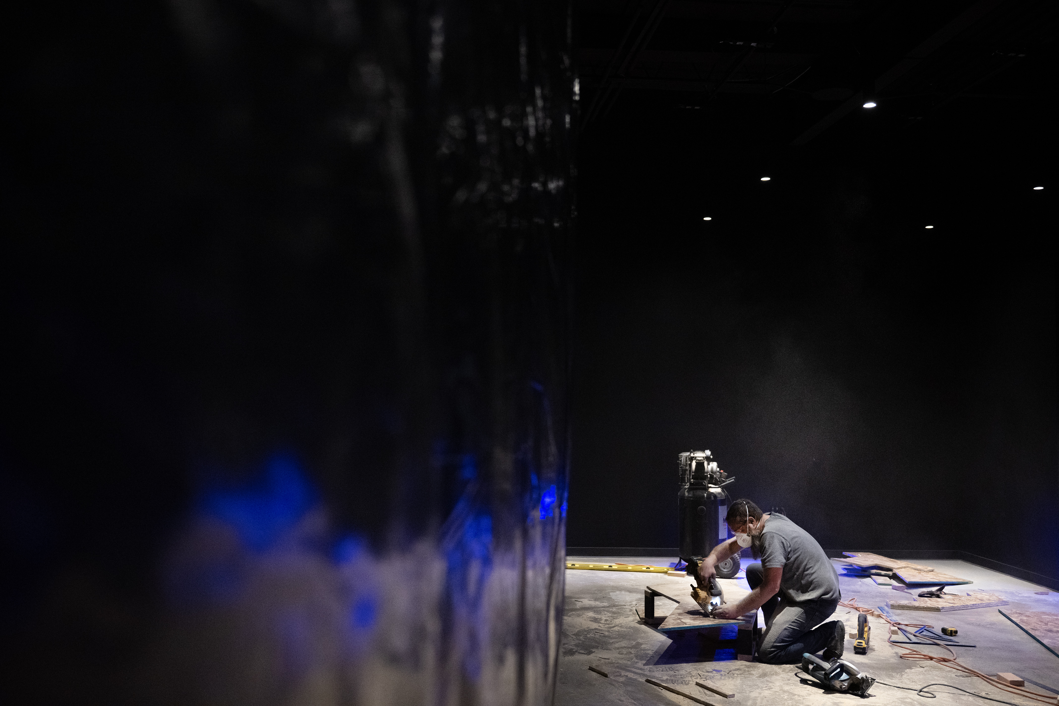 Jonathan Scott-McKean builds stairs for the set of