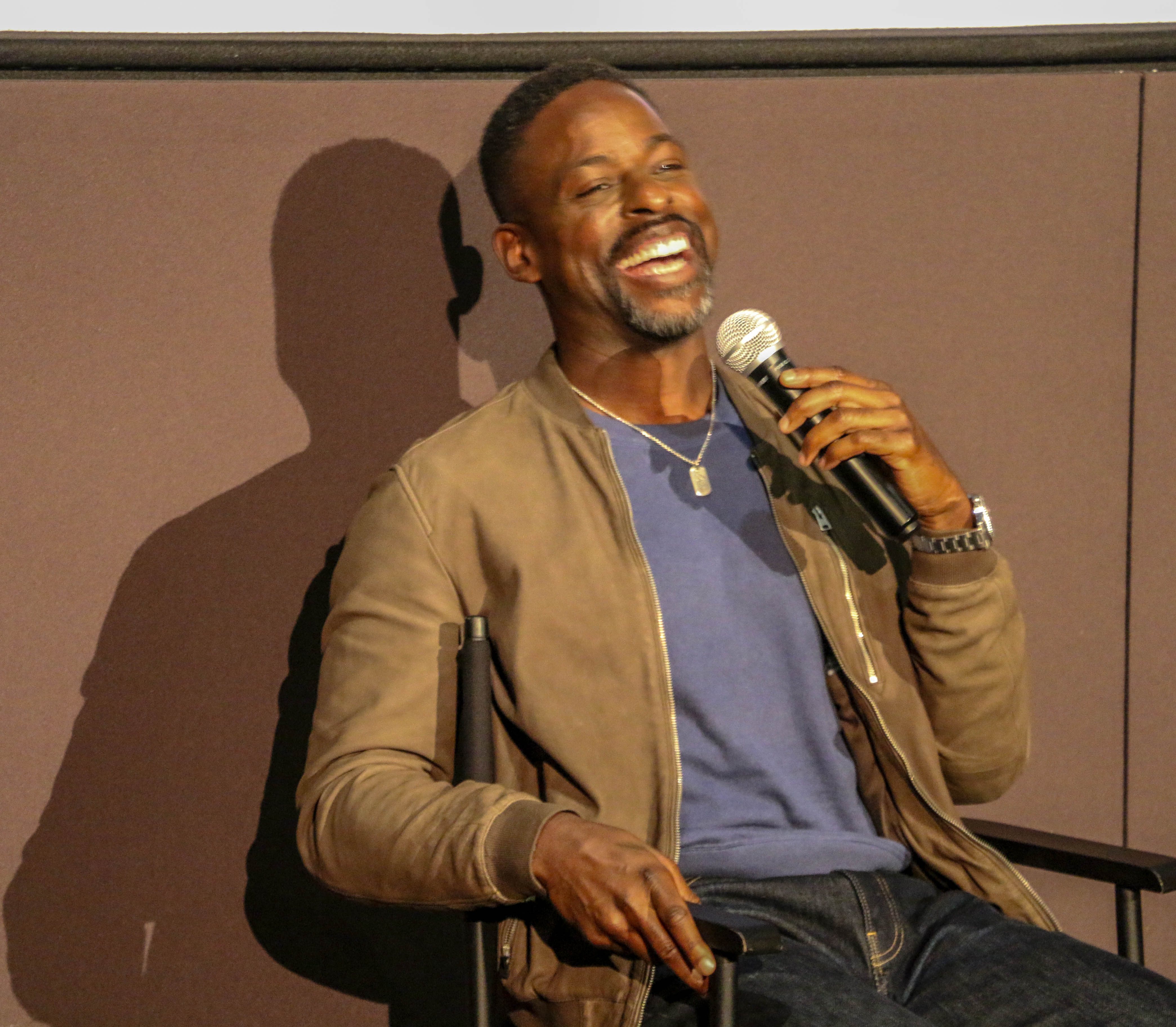 Actor Sterling K. Brown chats up the audience after the Denver Film Festival's added screening of his new film 