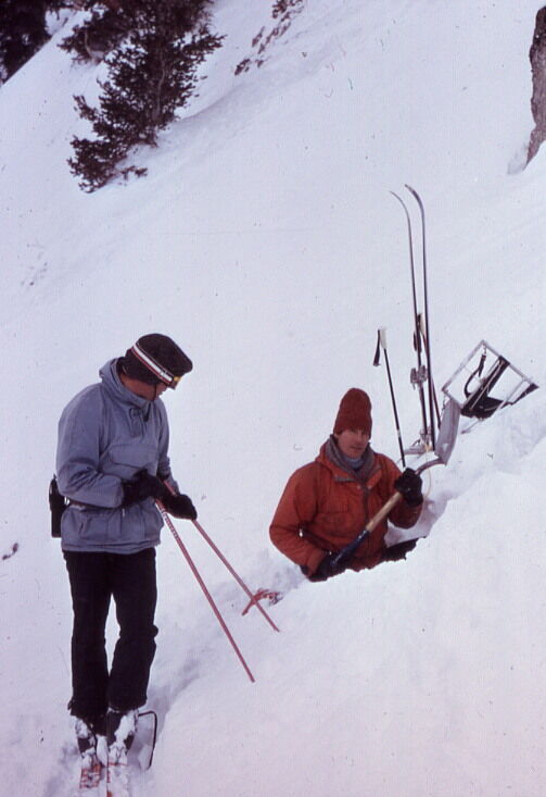 Throughout its 50-year history, Colorado Avalanche Information Center forecasters have dug snow pits to better understand snowpack. Photo courtesy Colorado Avalanche Information Center