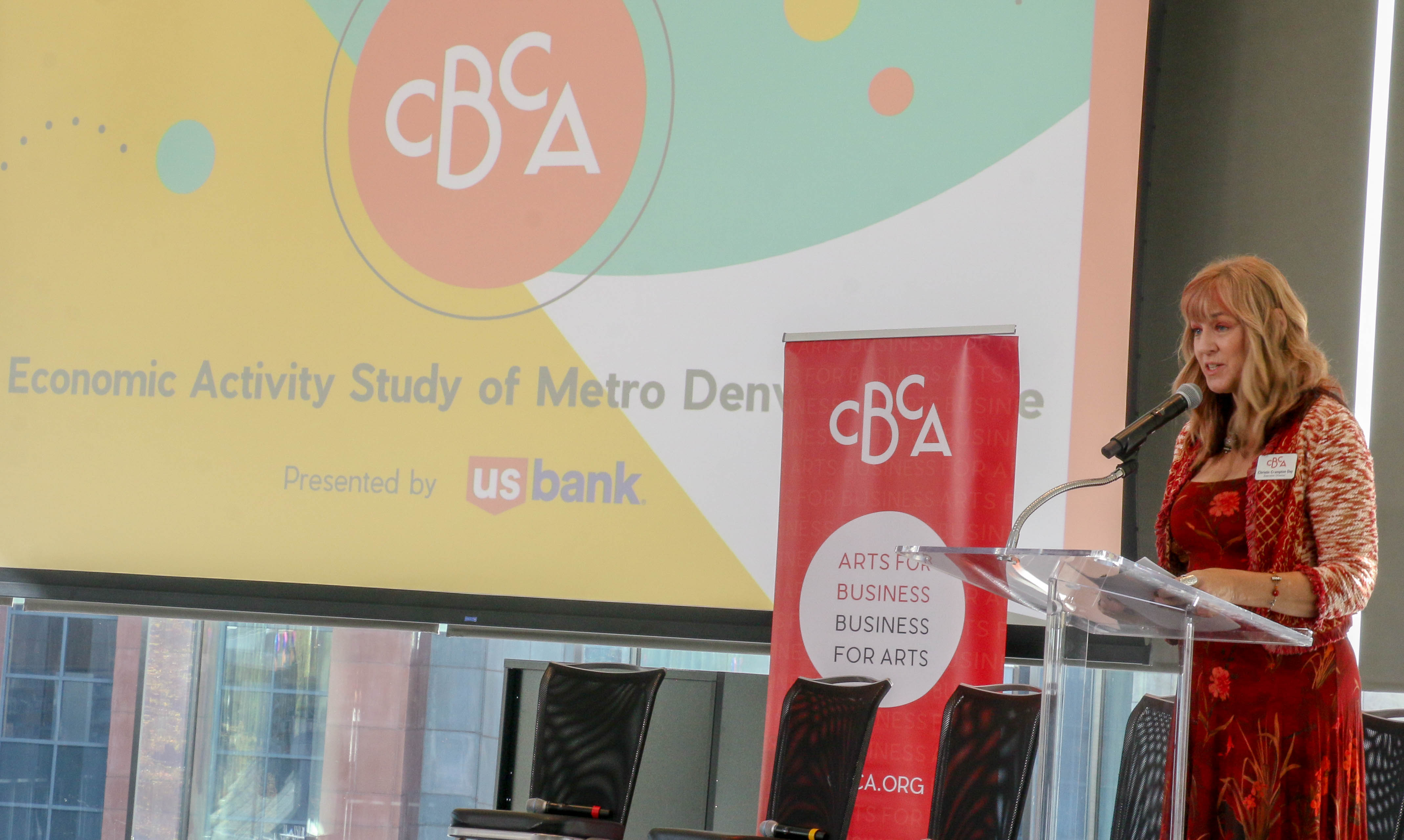 Christin Crampton Day, executive director of the Colorado Business Committee for the Arts, announces the results of an economic impact survey that has been conducted every two years since 1993. The data was revealed at the Denver Art Museum Thursday. (JohnMooreSenior Arts Journalistjohn.moore@denvergazette.comhttps://denvergazette.com/content/tncms/avatars/e/1e/bc8/e1ebc854-8dbc-11ec-90b8-e393b5c0a2b9.afcf882df81bc4eba7366657cc603f75.png)