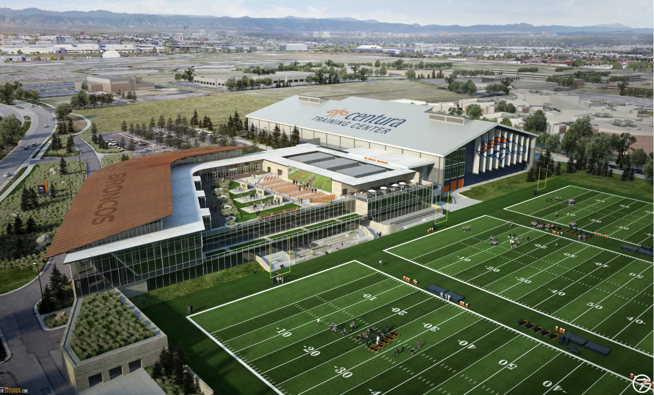 The Broncos released artist renderings of their plans to expand and improve the Centura Health Training Center in Englewood. (DenverBroncos.com) (DenverBroncos.com)