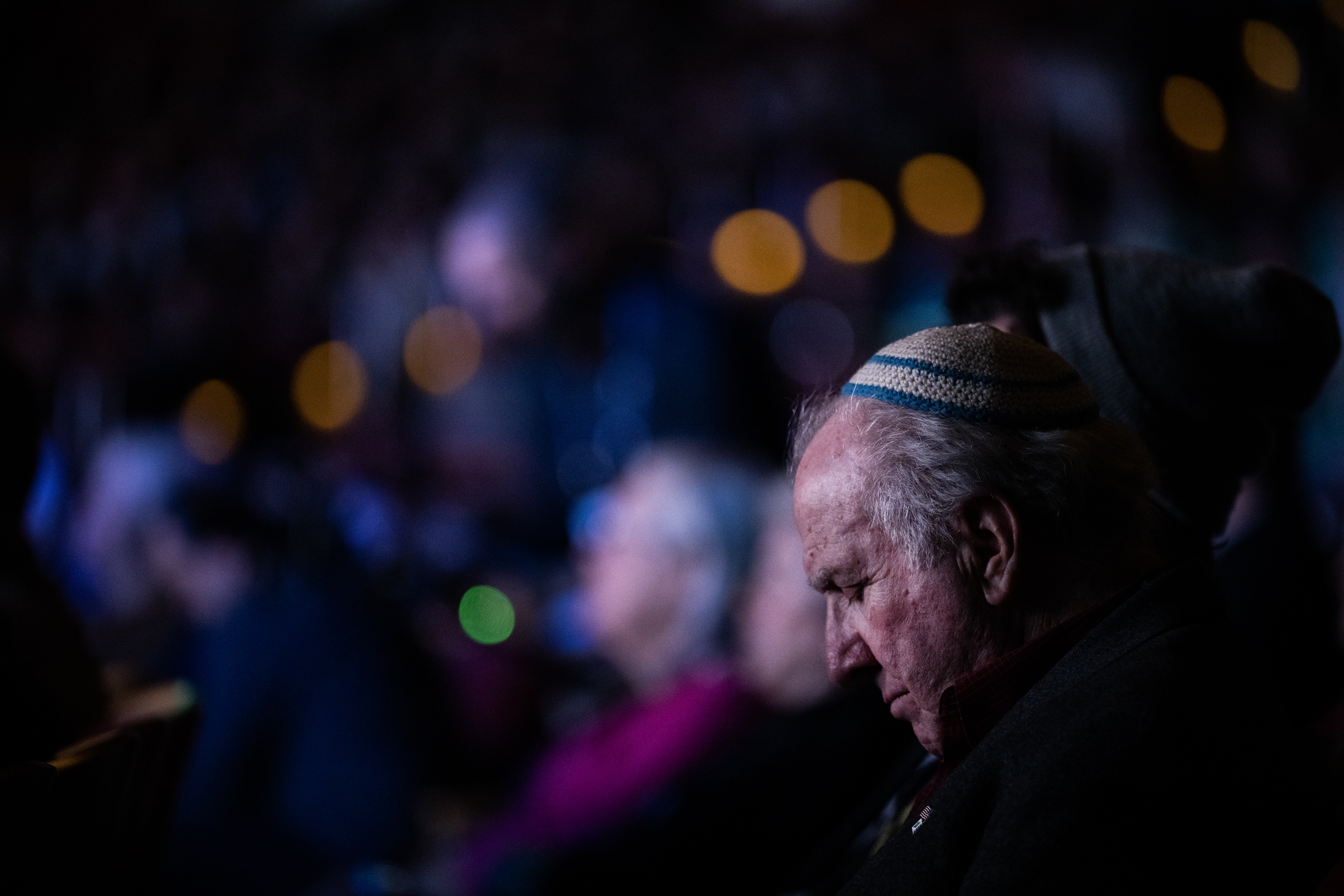 A convention-goer looks down during a prayer for Israel during the Jewish National Fund-USA’s Global Conference for Israel’s Opening Plenary on Thursday, November 30, 2023, at the Colorado Convention Center in Denver, Colo. (Timothy Hurst/Denver Gazette) (TimHursttim.hurst@gazette.comhttps://secure.gravatar.com/avatar/aca82bd62b4ee425c598527cd6faa1b1?d=mm&r=g)