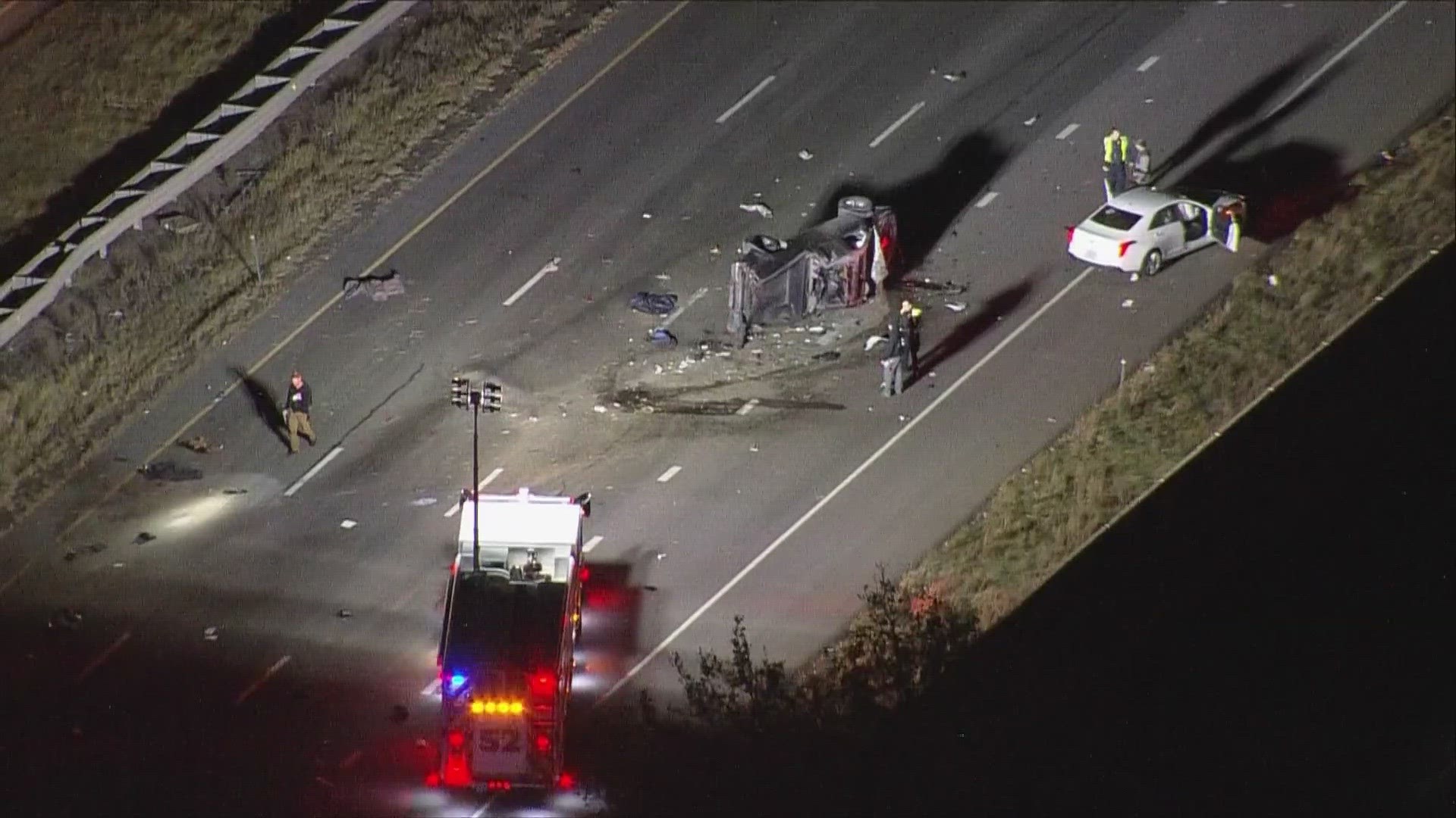 Crash on I-70 near Ward Rd (Credit: 9News)