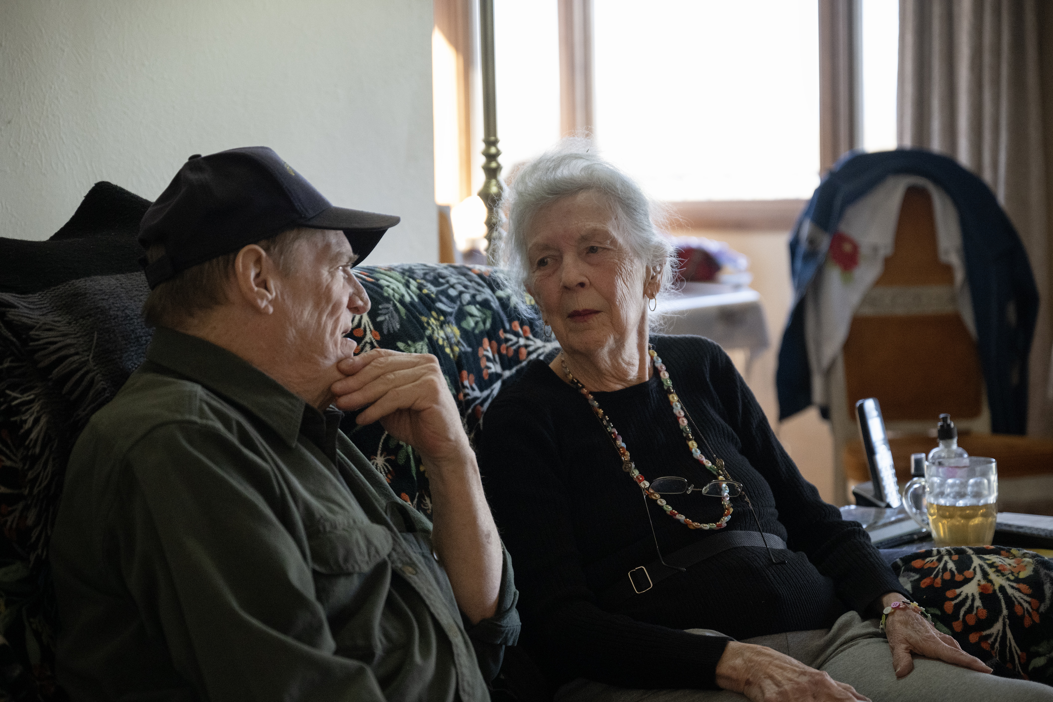 Sally Collins, 87, and Martin J. Holmes III, 75, talk about the experience of living together on Friday, Nov. 10, 2023, in Arvada, Colo. (Timothy Hurst/Denver Gazette) (TimHursttim.hurst@gazette.comhttps://secure.gravatar.com/avatar/aca82bd62b4ee425c598527cd6faa1b1?d=mm&r=g)