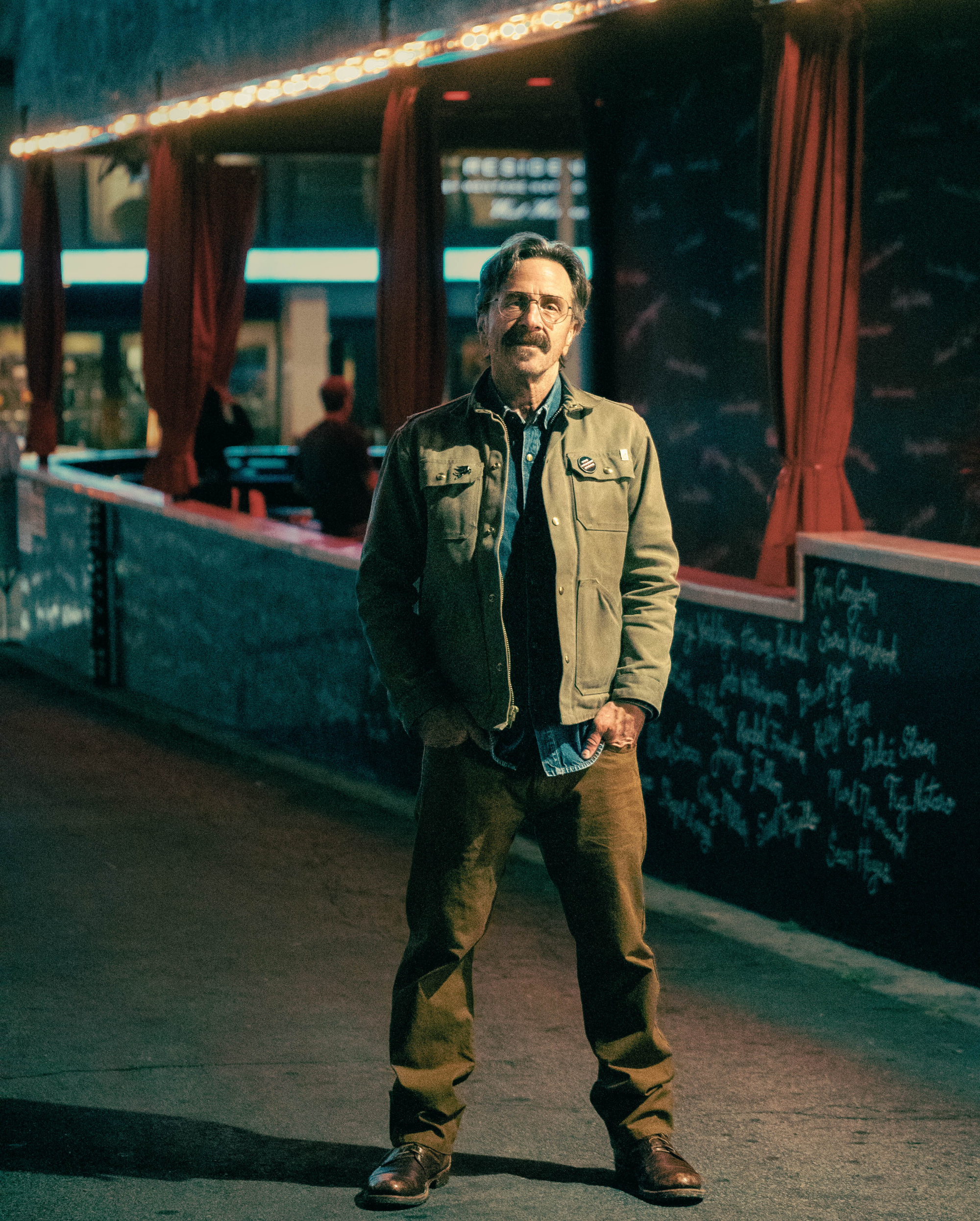 Veteran standup comedian Marc Maron, pictured Oct. 17, 2023, outside the legendary Comedy Store in West Hollywood, will be introducing all-new material when he performs for the first time at Comedy Works South on Friday and Saturday. (ELIZABETH VIGGIANO PHOTO)