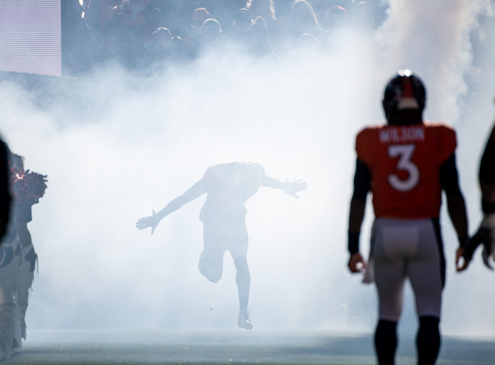 Denver Broncos cornerback Pat Surtain II (2) runs onto the field at the start of a game against the Cleveland Browns on Sunday, Nov. 26, 2023, at Empower Field at Mile High in Denver, Colo. (Parker Seibold, The Gazette) (Parker Seibold)