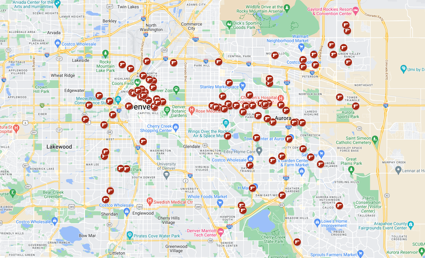 Over 94 days of summer, spanning June, 21 to Sept., 3, 133 people were shot in Denver and Aurora, more than one a day for the three month period. Each dot on the map represents the site of a separate shooting, some with as many as five victims. Many points on the map are blocks a shooting occurred and not an exact address. (LuigeDel PuertoManaging Editorluige.delpuerto@gazette.comhttps://secure.gravatar.com/avatar/766fd31de2cd272e966b7901a72100e4?d=mm&r=g)