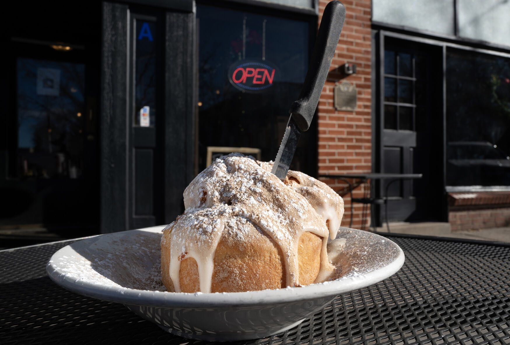B & B Cafe (Located at: 324 Wilcox St. Castle Rock, CO.) “Cinnamon Roll” Tuesday November 21, 2023. Photo by Jeff Kearney. (Jeff Kearney)
