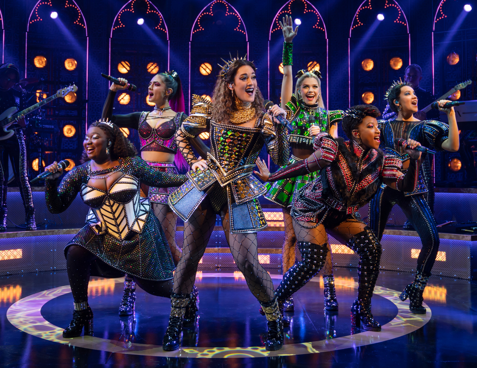 The company of the Denver-bound North American Tour of the Broadway musical 'SIX.' (JOAN MARCUS, COURTESY OF SIX)