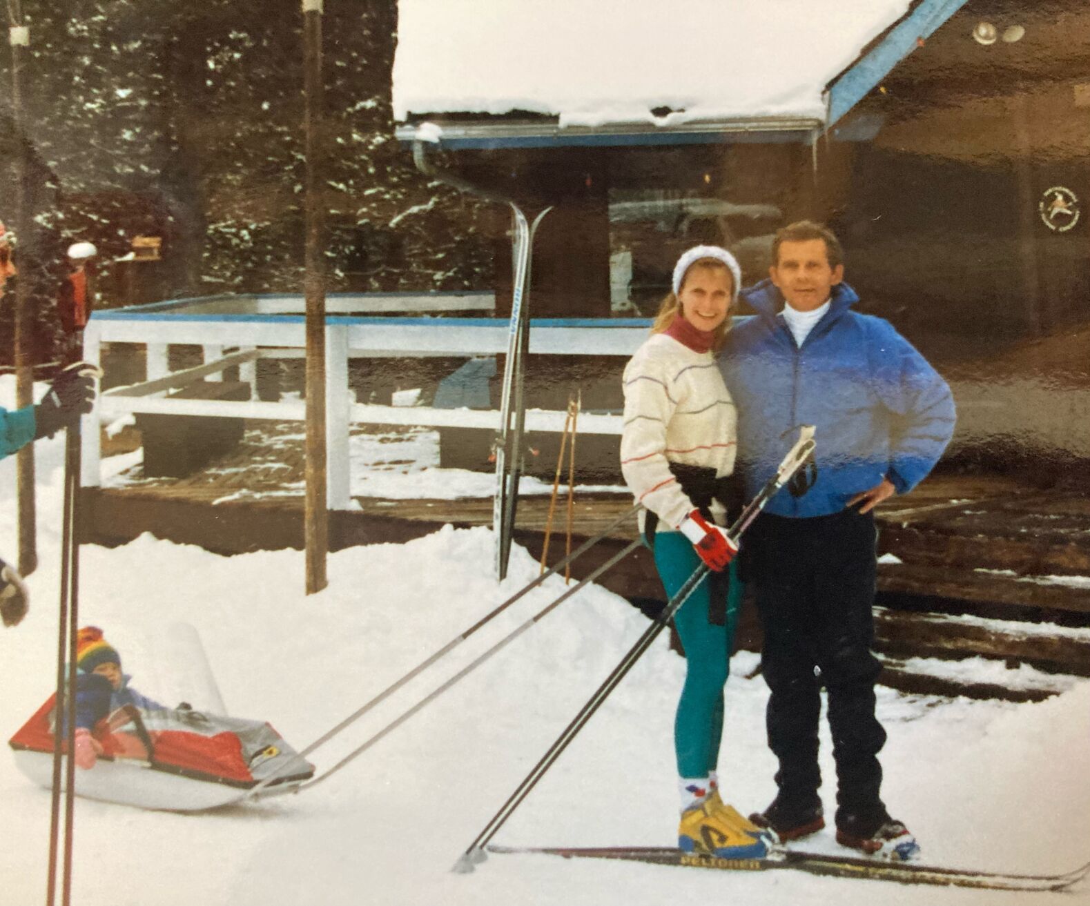 Gene and Therese Dayton at their Breckenridge Nordic Center, young Josh Dayton in tow. (Courtesy photo)