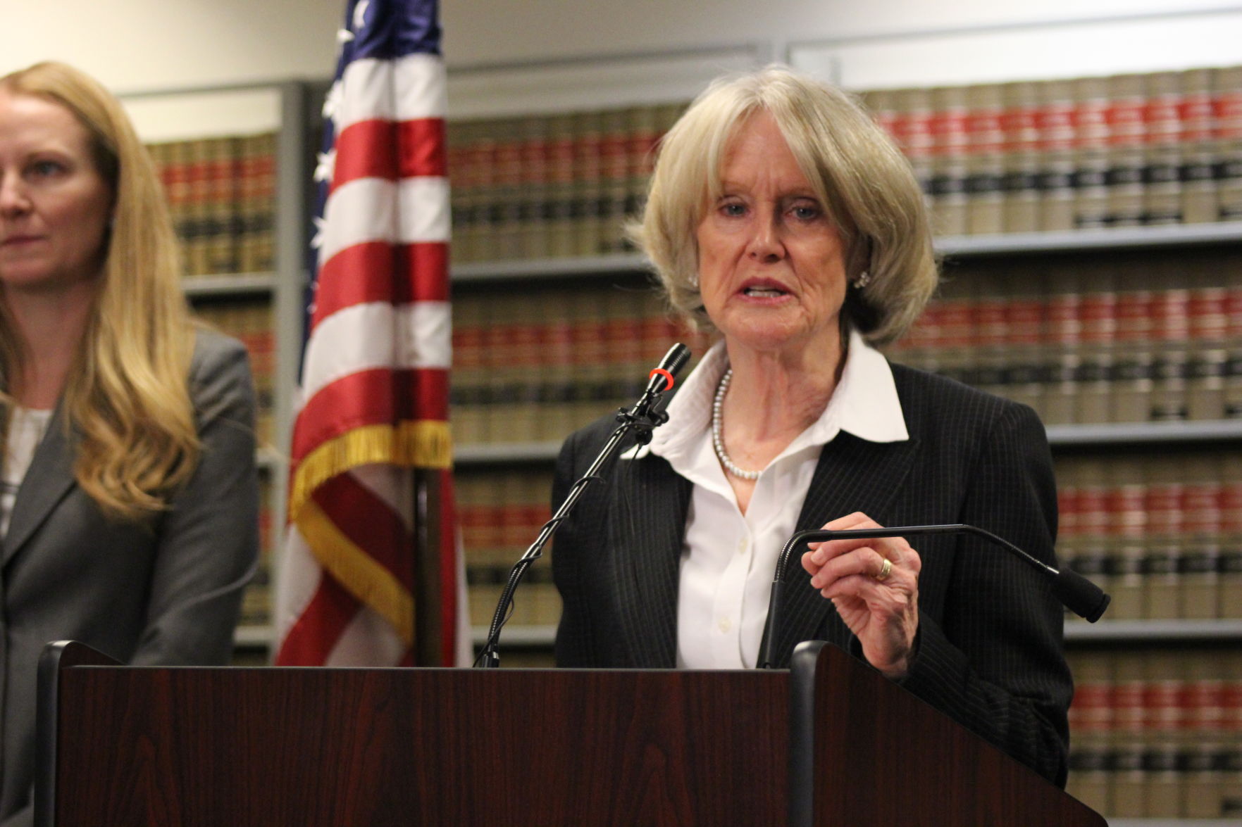 Denver District Attorney Beth McCann during a Jan. 27, 2020 press conference at the Wellington E. Webb Municipal Office Building. (Colorado Politics file)