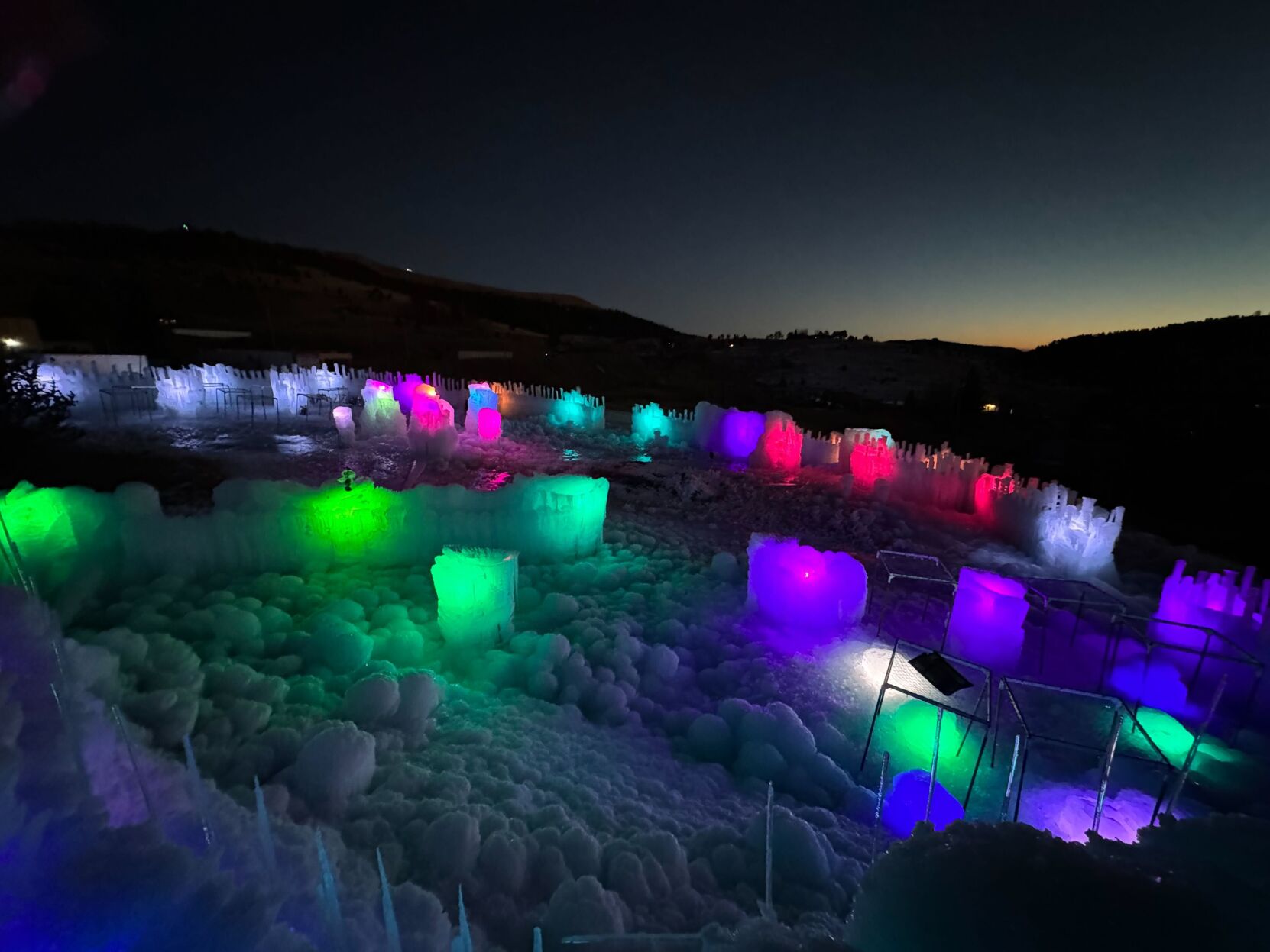 Ice Castles construction is coming along nicely in Cripple Creek, the company boss says. The goal is to open late December or early January. (Courtesy of Ice Castles)