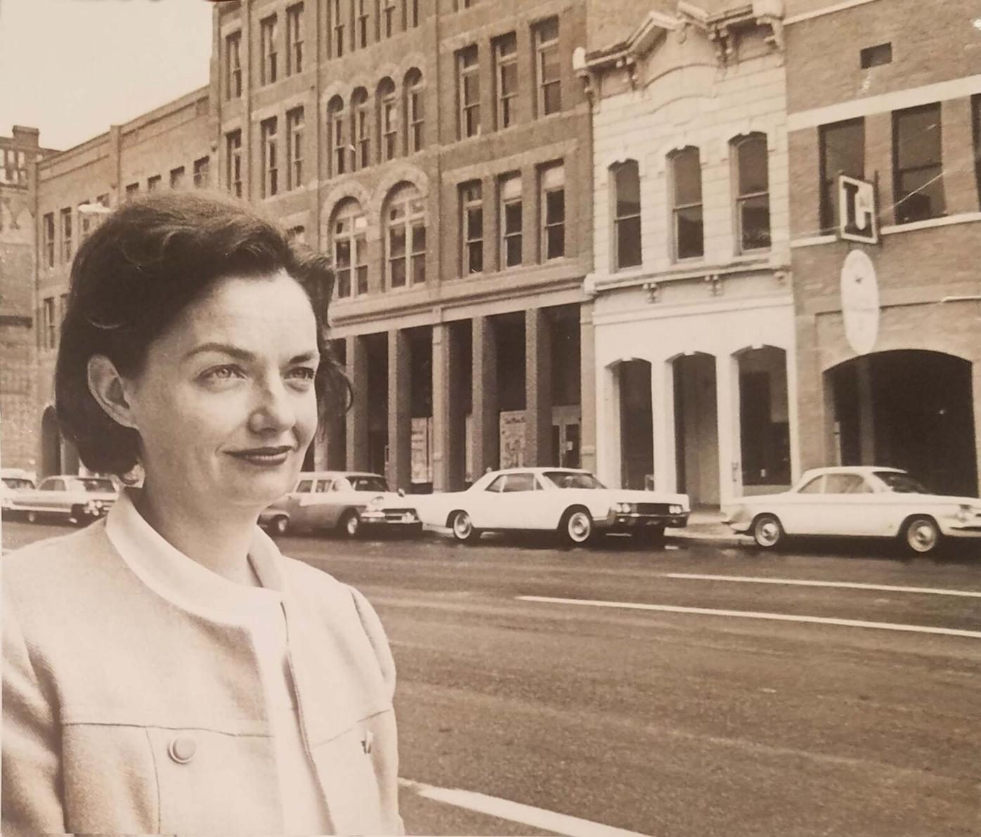 Rocky Mtn News 1966 Mel Schieltz Dana Crawford 14th & Larimer looking east. Aug.14 1966.jpg