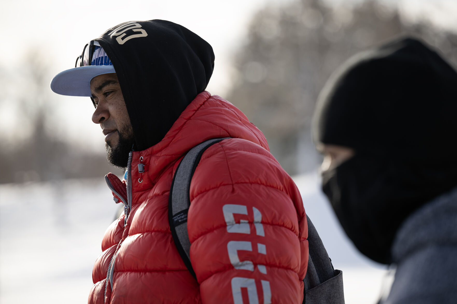 Antonio Mendoza, an immigrant worker from Venezuela, talks about the difficulties in finding long and short-term work while waiting for a potential days work near Federal Boulevard and West 19th Avenue after an overnight snowstorm on Saturday, Dec. 9, 2023, in Denver, Colo. (Timothy Hurst/Denver Gazette) (TimHursttim.hurst@gazette.comhttps://secure.gravatar.com/avatar/aca82bd62b4ee425c598527cd6faa1b1?d=mm&r=g)