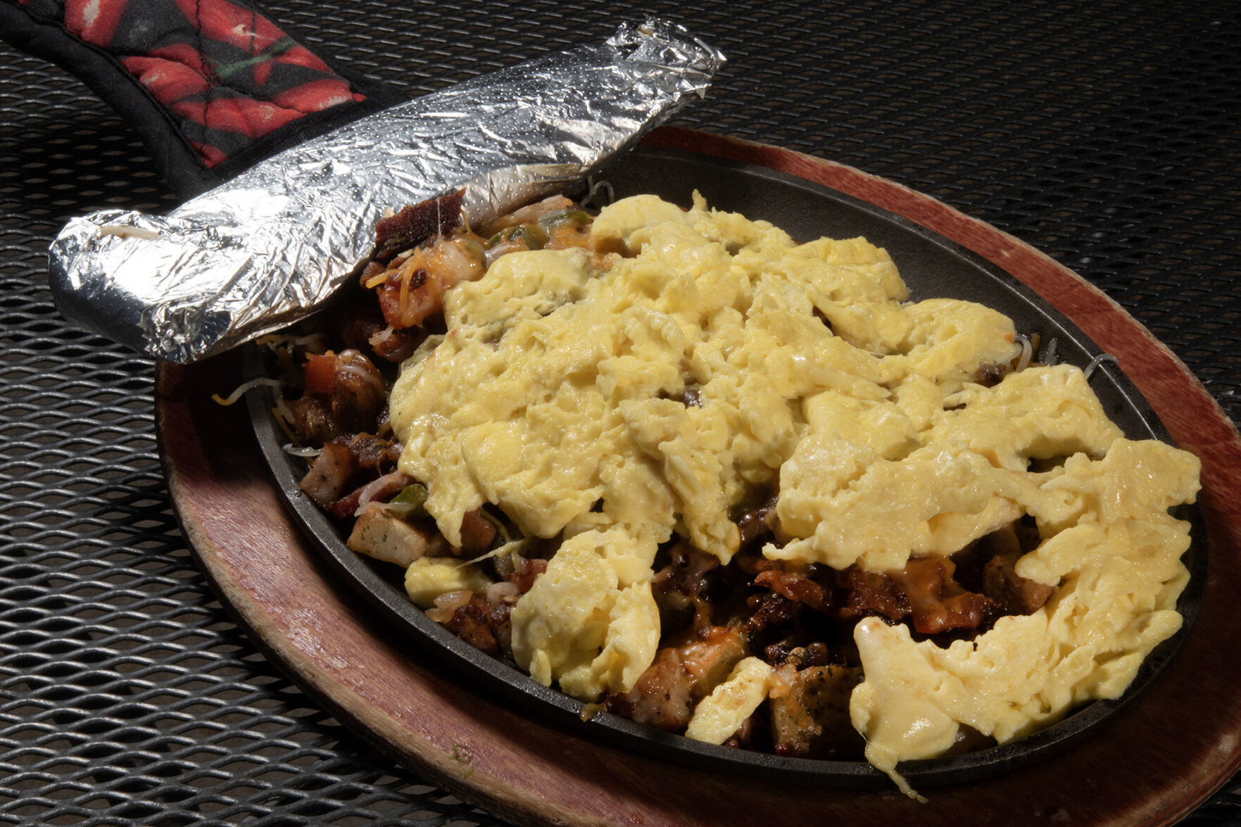 Ultimate Skillet with flour tortilla at B&B Cafe in Castle Rock. It comes with a choice of bacon or sausage, corn or flour tortilla and pico de gallo. (Jeff Kearney, special to the Gazette)
