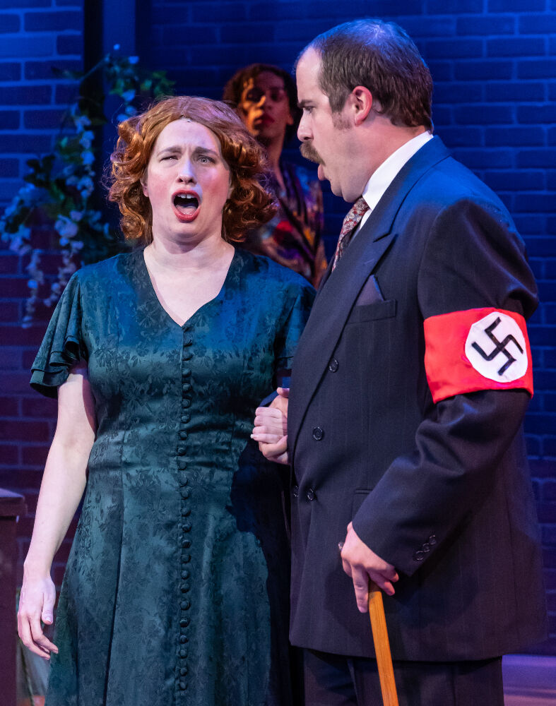 Samantha Barrasso as Fräulein Kost with Trenton Schindele as Ernst in Vintage Theatre's October production of 